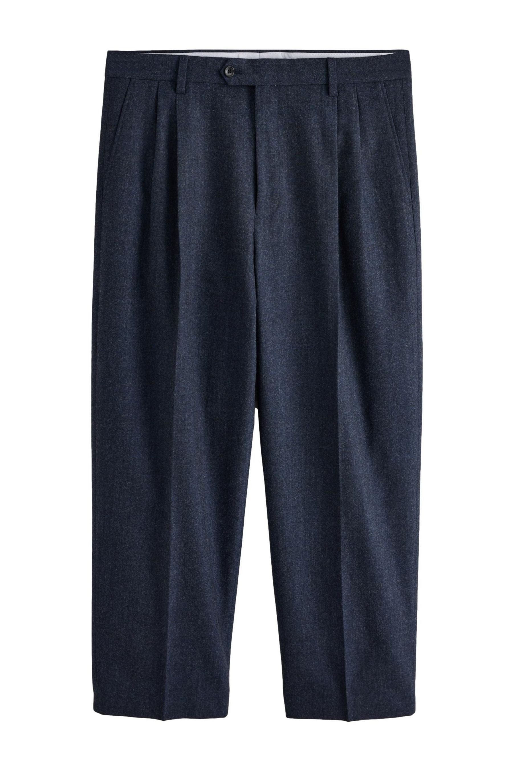 Next Anzughose Loose Fit Flanell-Anzughose aus Wollgemisch (1-tlg)