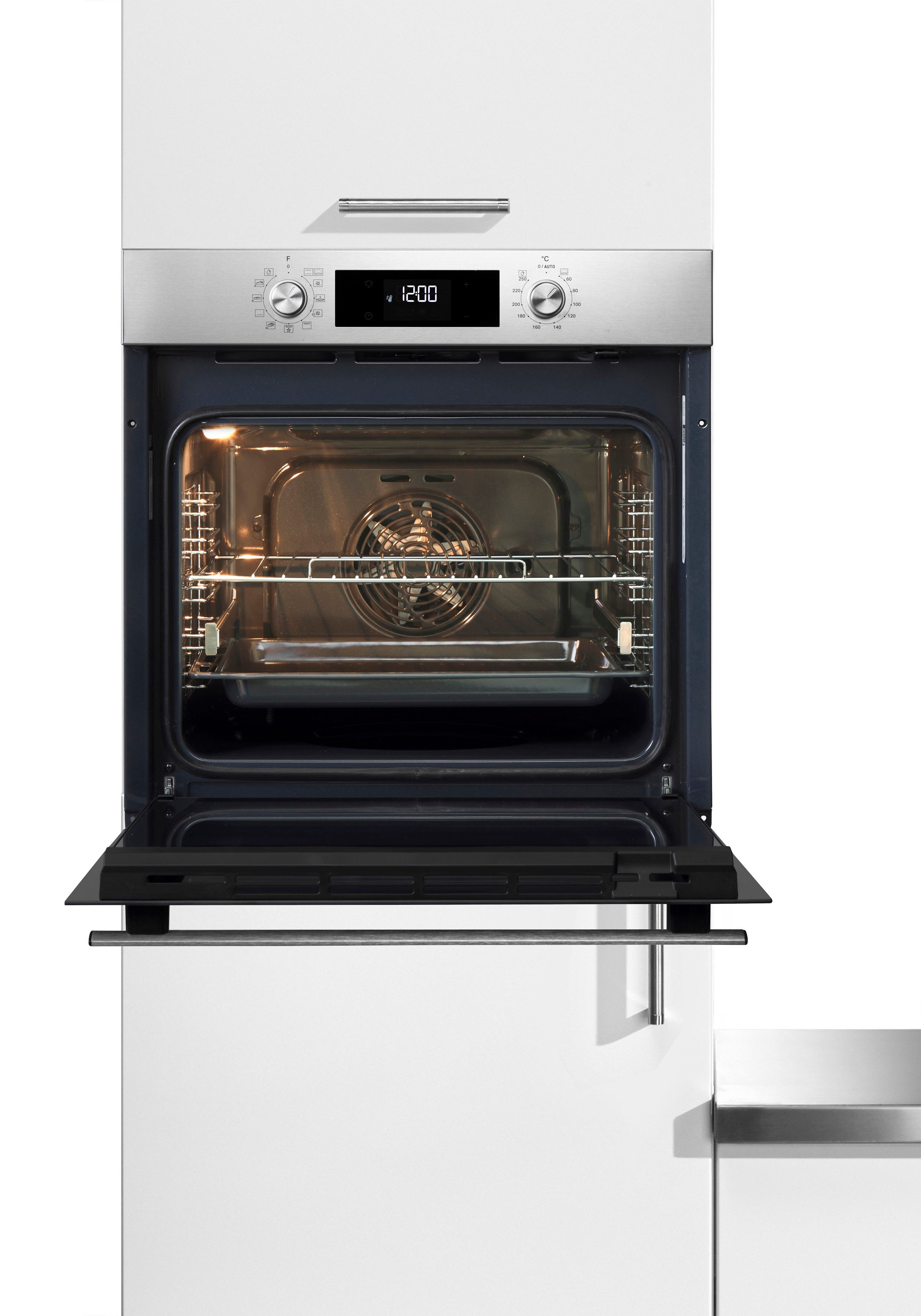 BAUKNECHT Einbaubackofen BBA285HU1I, mit Teilauszug, Pizzafunktion – knusprig und köstlich wie frisch aus dem Steinofen