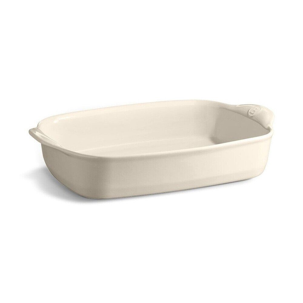 Emile Henry Auflaufform Gratinform 36x23 cm Ultime Argile, Keramik, 2,9l, Made in France, Keramik, mikrow.- & spülm.sicher, beige