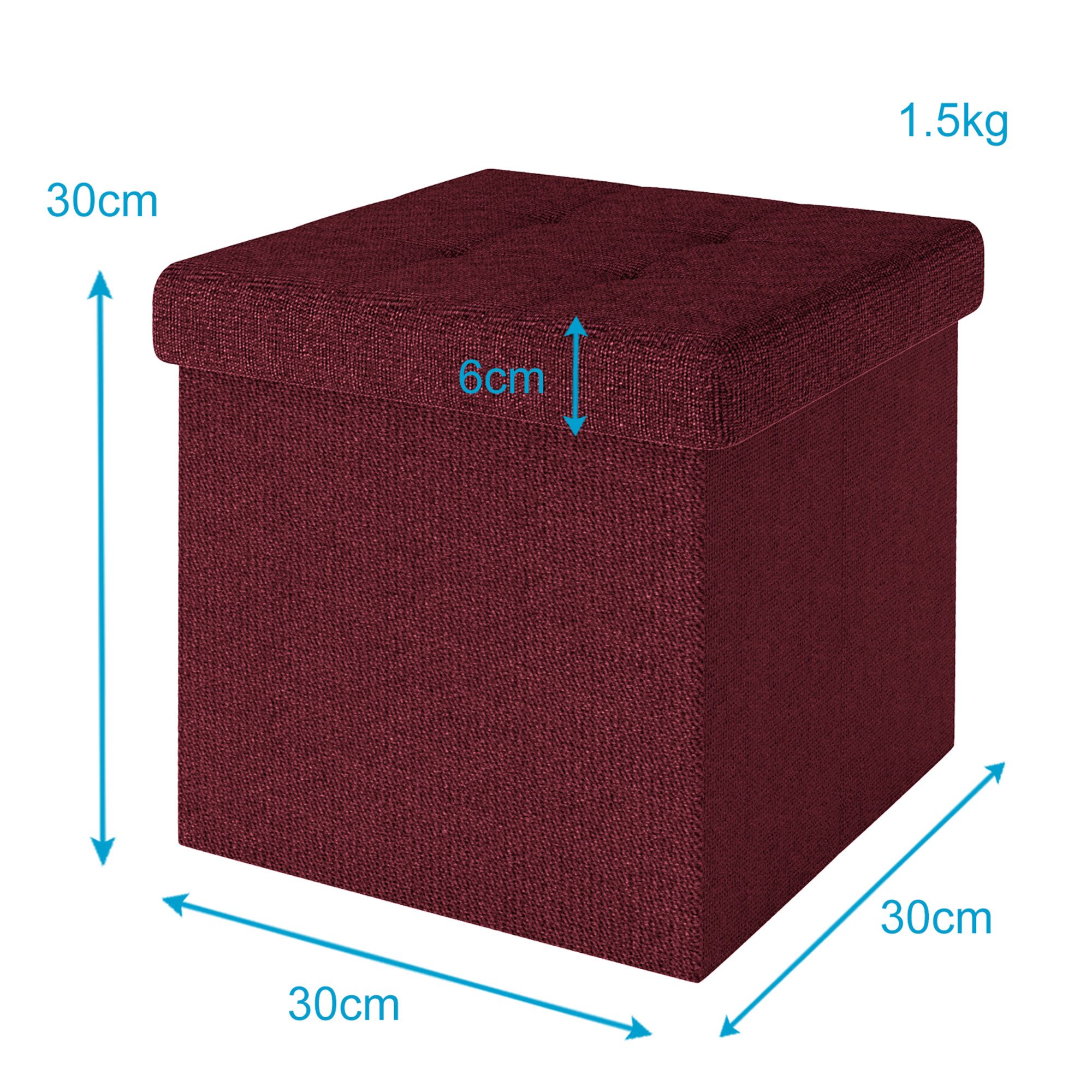 Intirilife Sitzhocker (Sitzwürfel mit Stauraum 30x30x30 günstig online kaufen