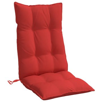 vidaXL Sitzauflage Hochlehner-Auflagen 4 Stk. Rot Oxford-Gewebe, (4 St)