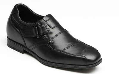 Mario Moronti Novara schwarz Slipper + 7,5 cm größer, Schuhe die größer machen, Schuhe mit Erhöhung