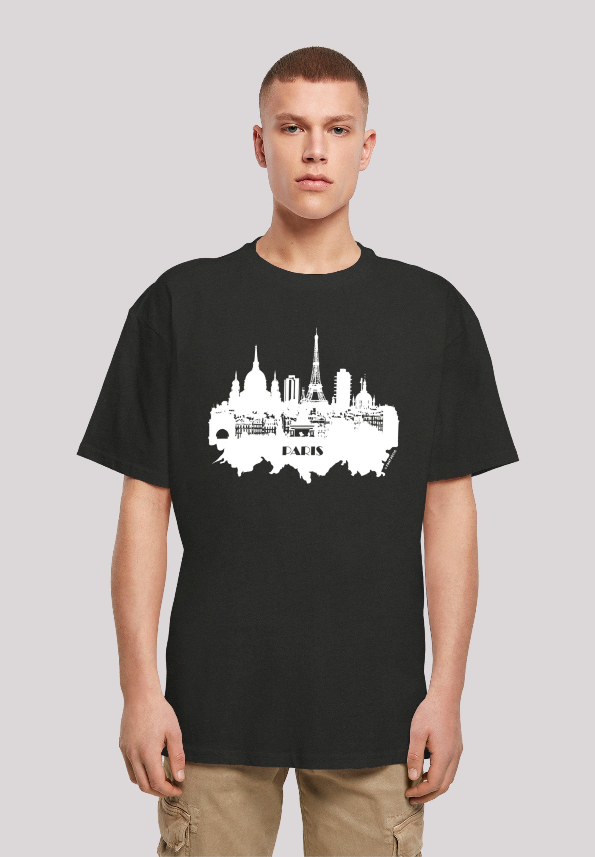 F4NT4STIC T-Shirt PARIS SKYLINE OVERSIZE TEE Print schwarz