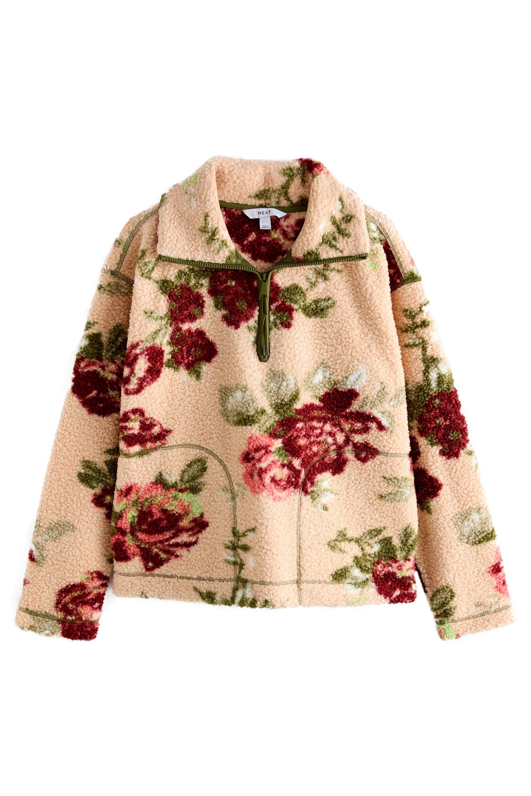 Next Fleecejacke Teddy-Borgoberteil mit 1/4-Reißverschluss (1-St) günstig online kaufen