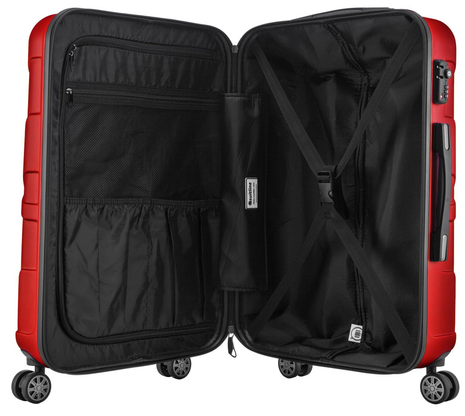 cm, 65 ca. S1, Liter - TSA, Leicht, Packvolumen Koffer Suitline Robust, Rot Rollen, 68 4 Erweiterbar, 58