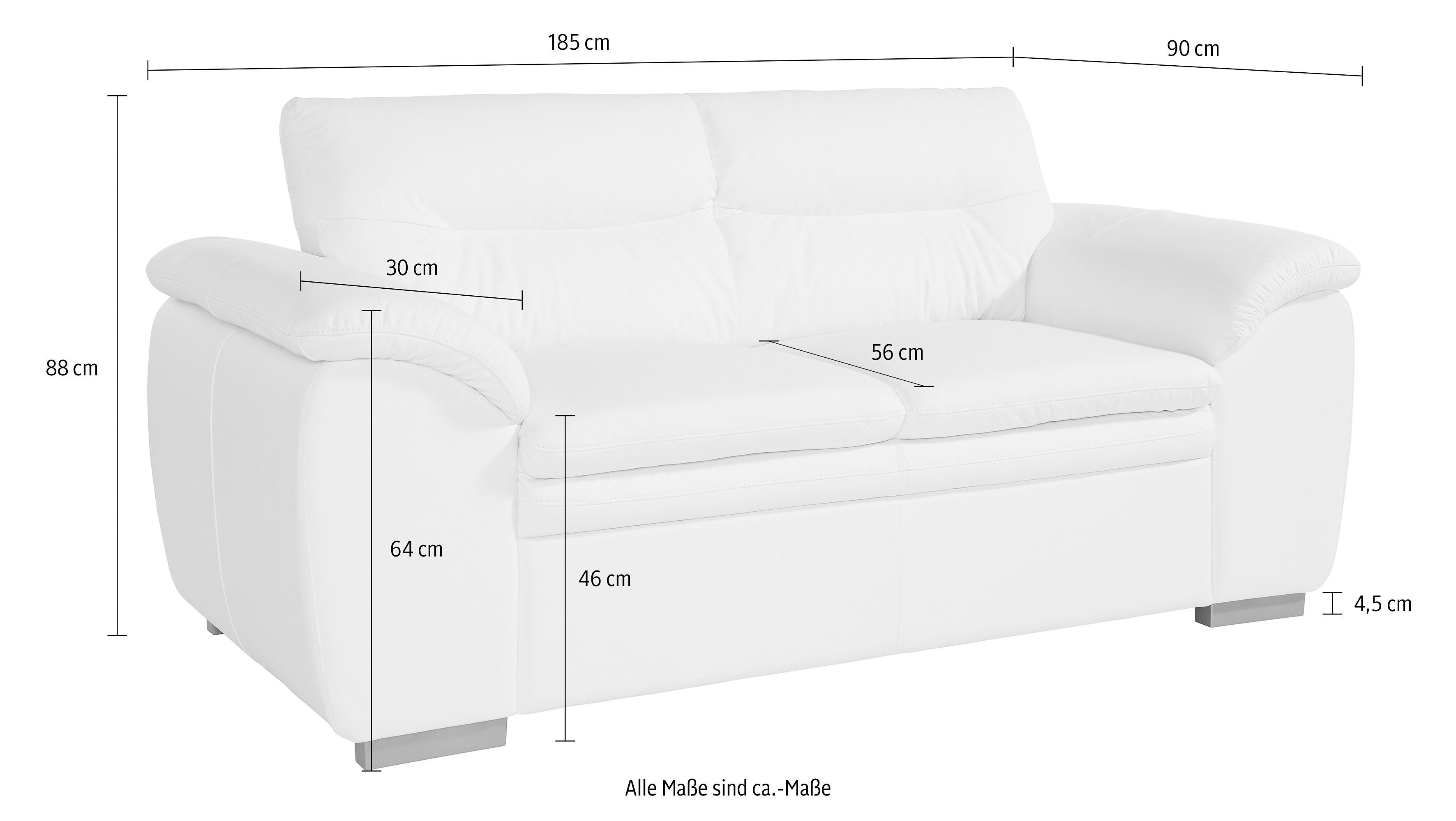 COTTA 2-Sitzer Leandra, Polstergarnitur, auch als Set erhältlich