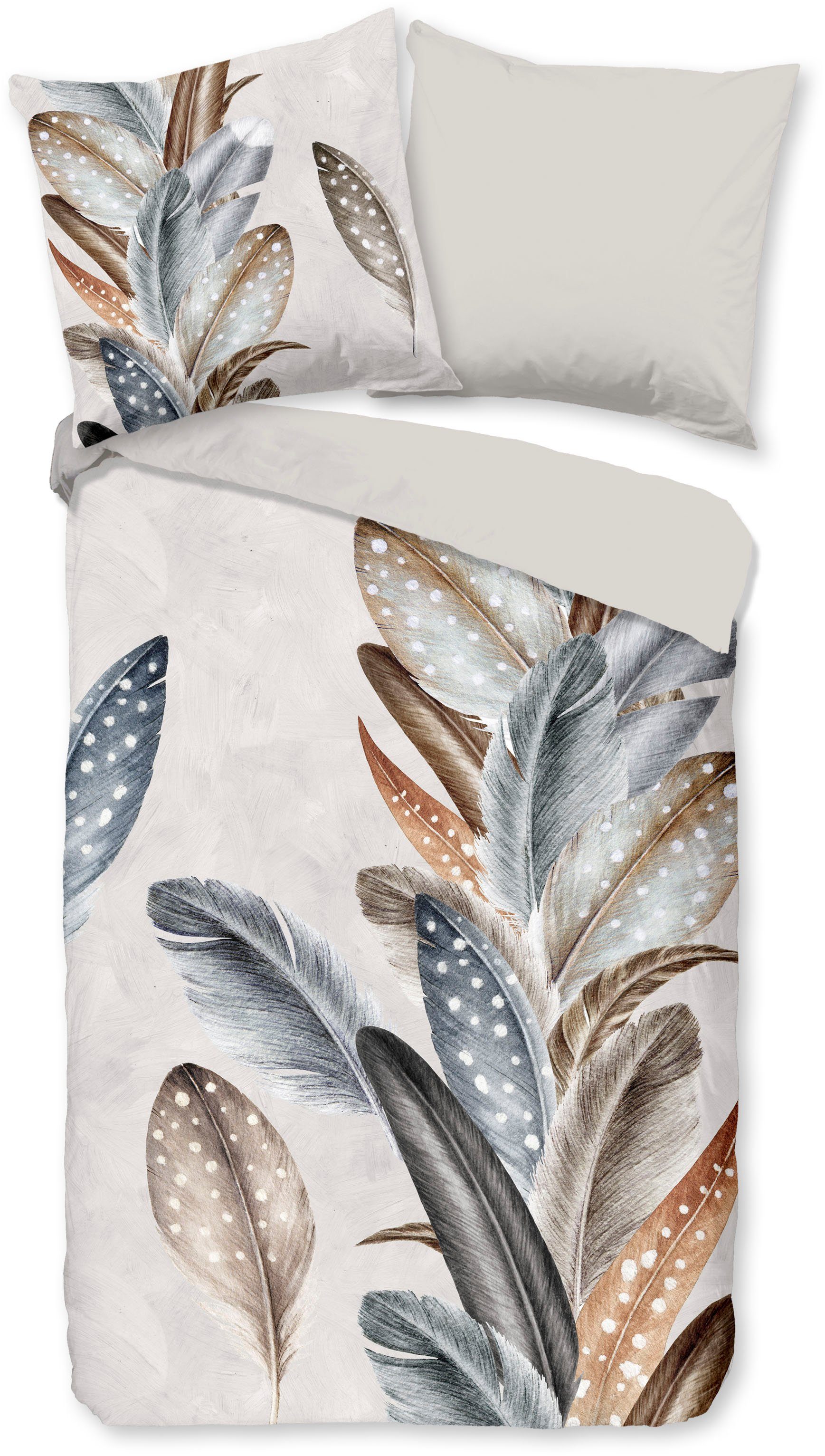 good morning Kinderbettwäsche »Stripe kitty«, Biber, 135x200, Warm, Weich, günstig online kaufen