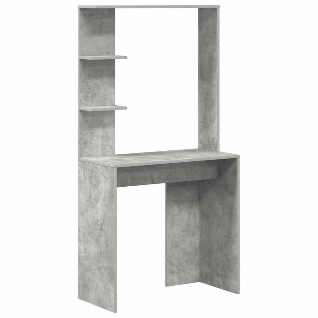 vidaXL Schreibtisch Schreibtisch Beton Grau 78,5 x 37 x 154,5 cm Holzwerkstoff (1-St)