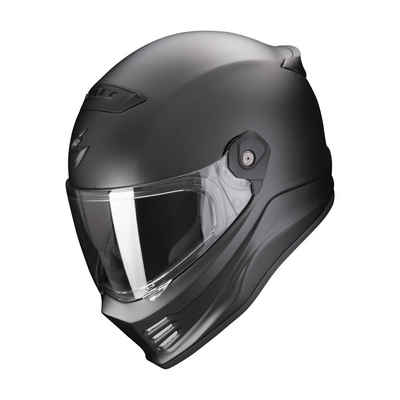 Scorpion Exo Motorradhelm Scorpion Exo Covert FX schwarz matt, Integralhelm Damen Herren Streetfighter Bluetooth-vorbereitet
