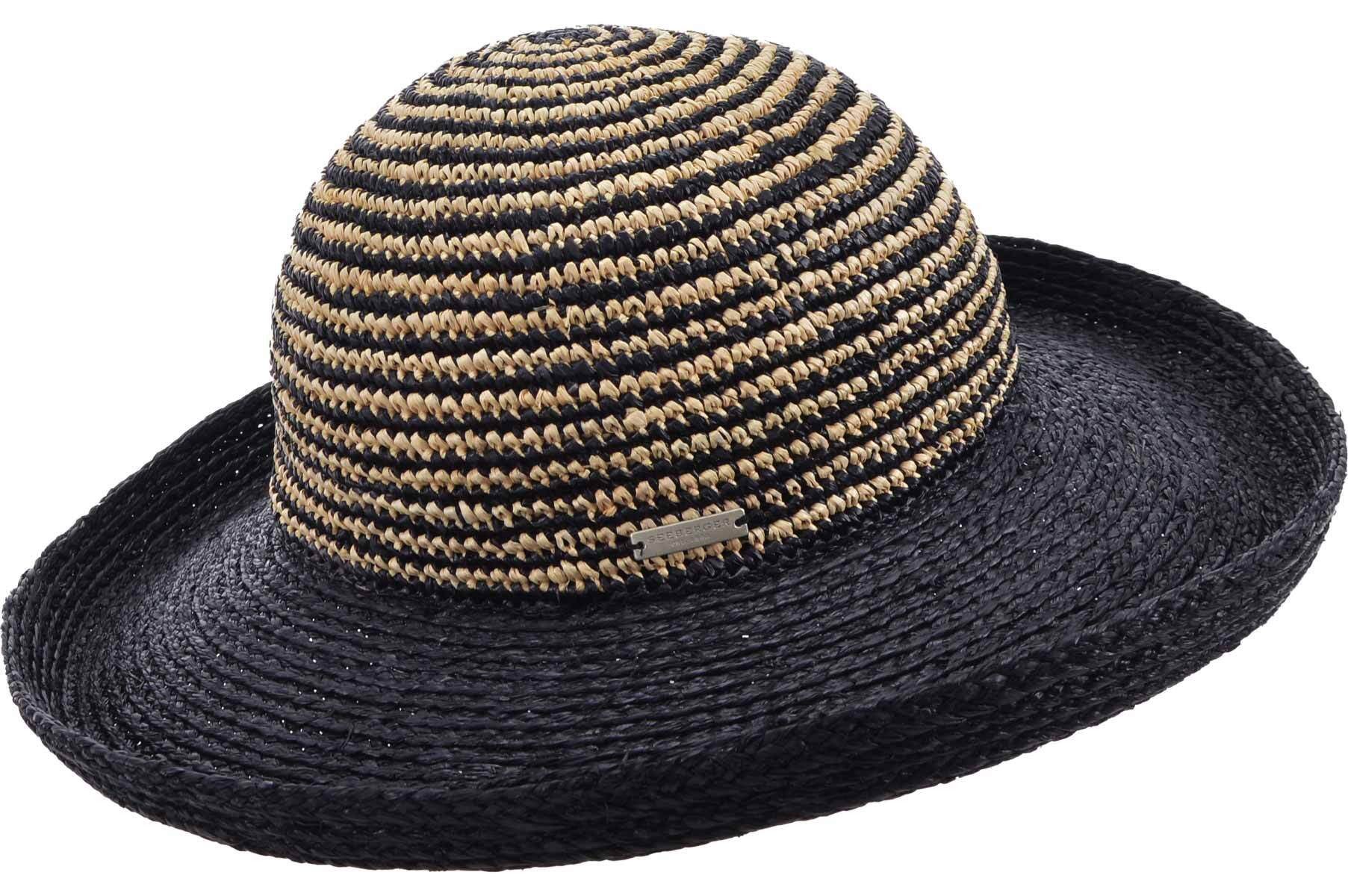 Seeberger Schlapphut Raffiastroh Bolero mit Streifenmuster 55345-0