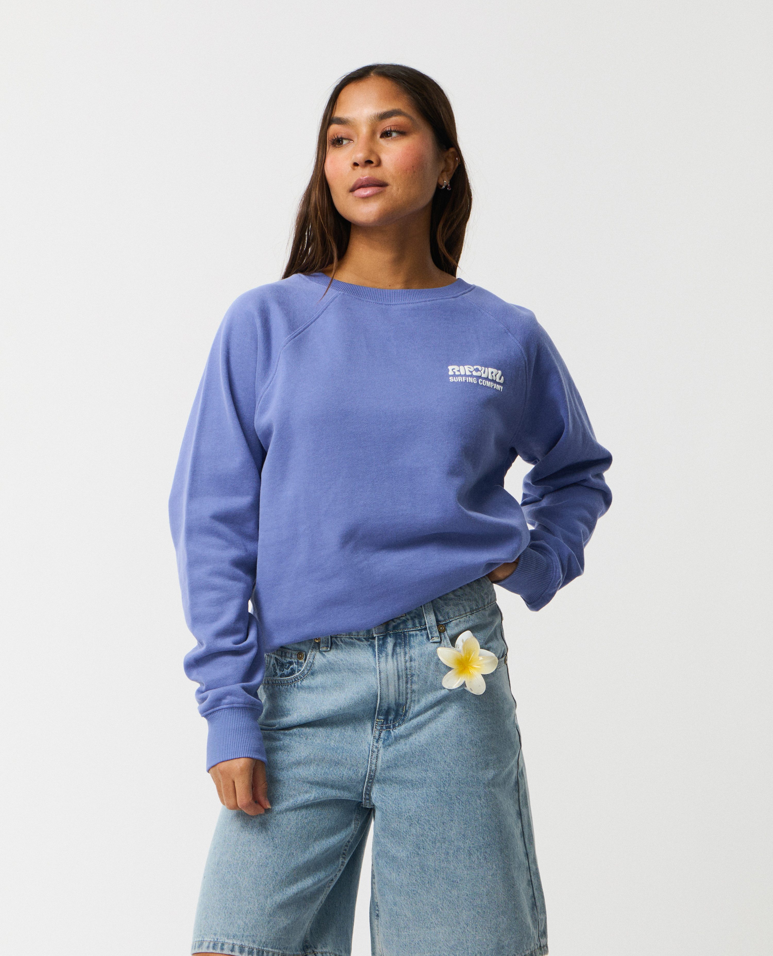 Rip Curl Sweatshirt Surf Puff Raglan Relax Sweatshirt