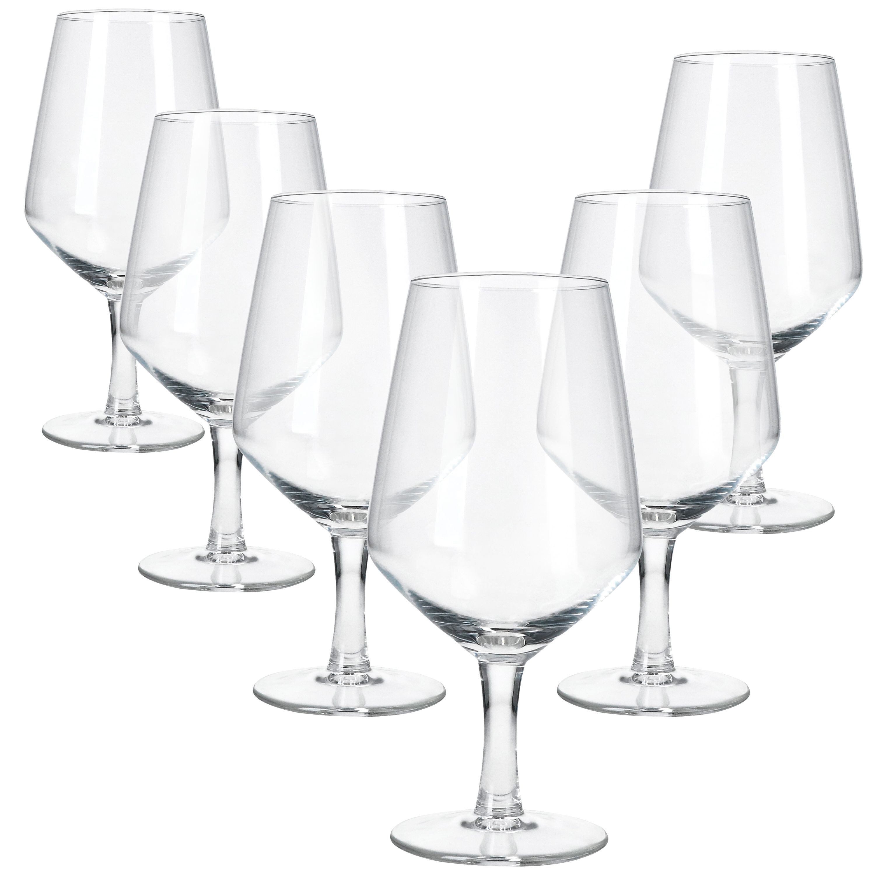 MamboCat Bierglas 6x Carré Bierglas 400ml Biergläser klar 0,4L Glas Bier-Kelch, Glas