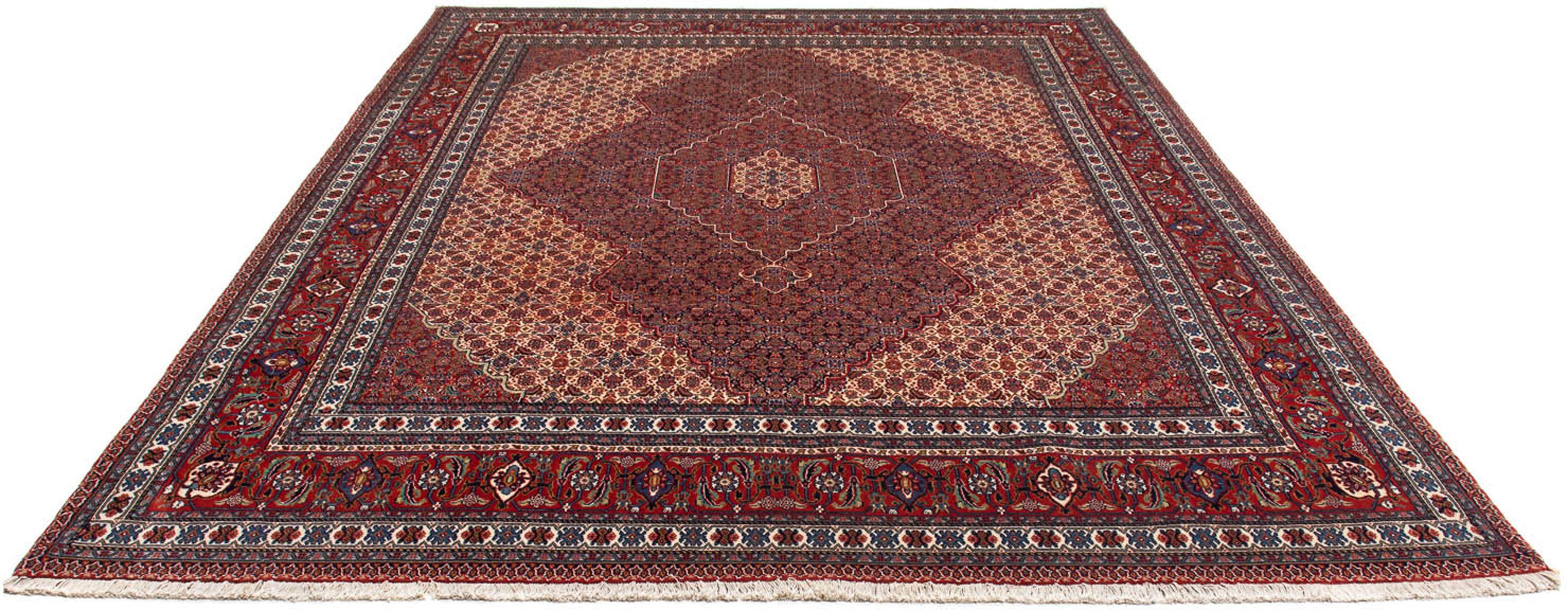 Orientteppich Perser - Nain - 335 x 263 cm - dunkelrot, morgenland, rechteckig, Höhe: 10 mm, Wohnzimmer, Handgeknüpft, Einzelstück mit Zertifikat
