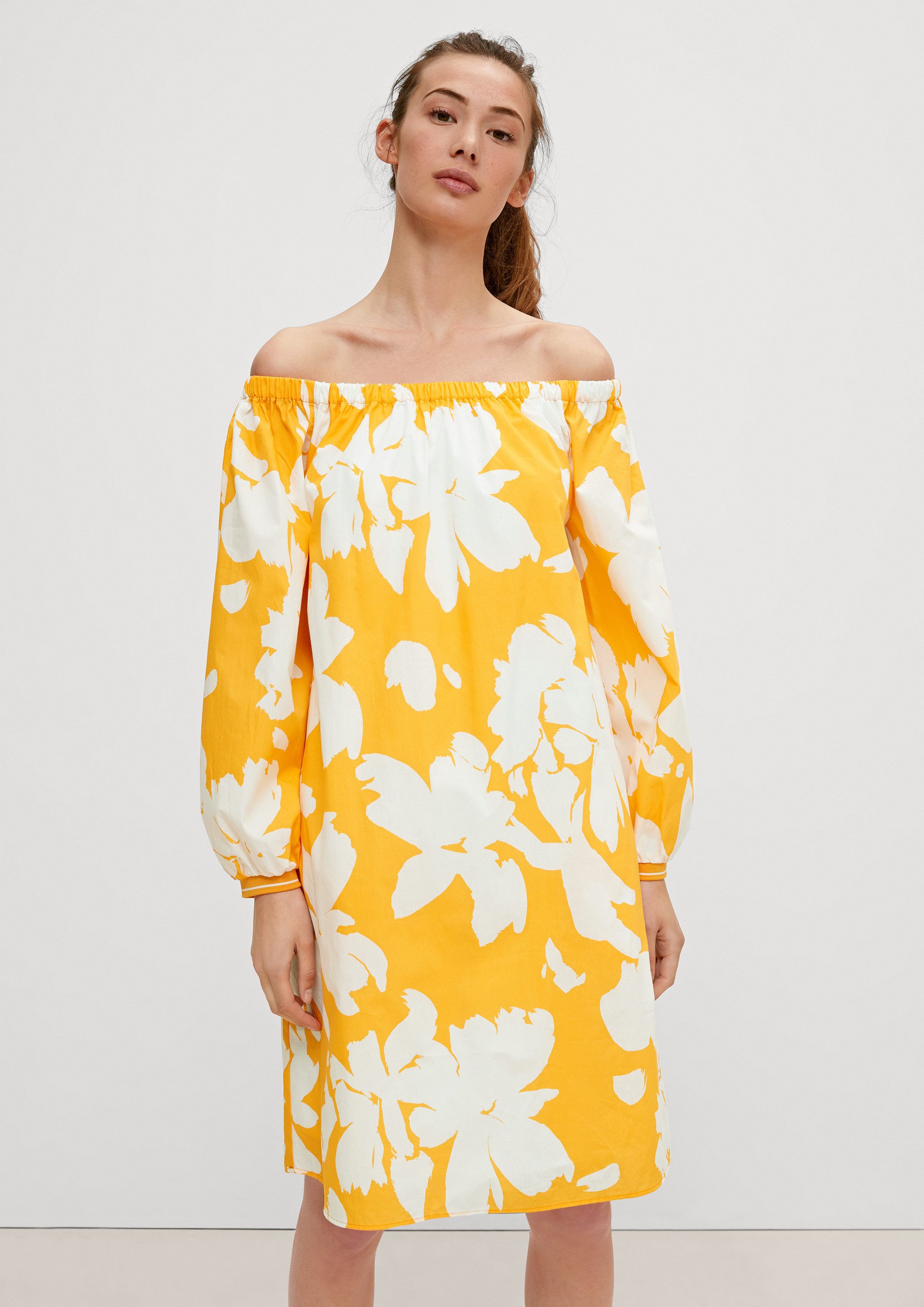 comma Midikleid Kleid Kleid mit 3/4-Ärmel