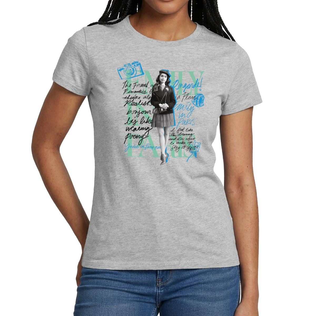 T-Shirt Emily In Paris Emily Mit Zitaten Frauen T-Shirt