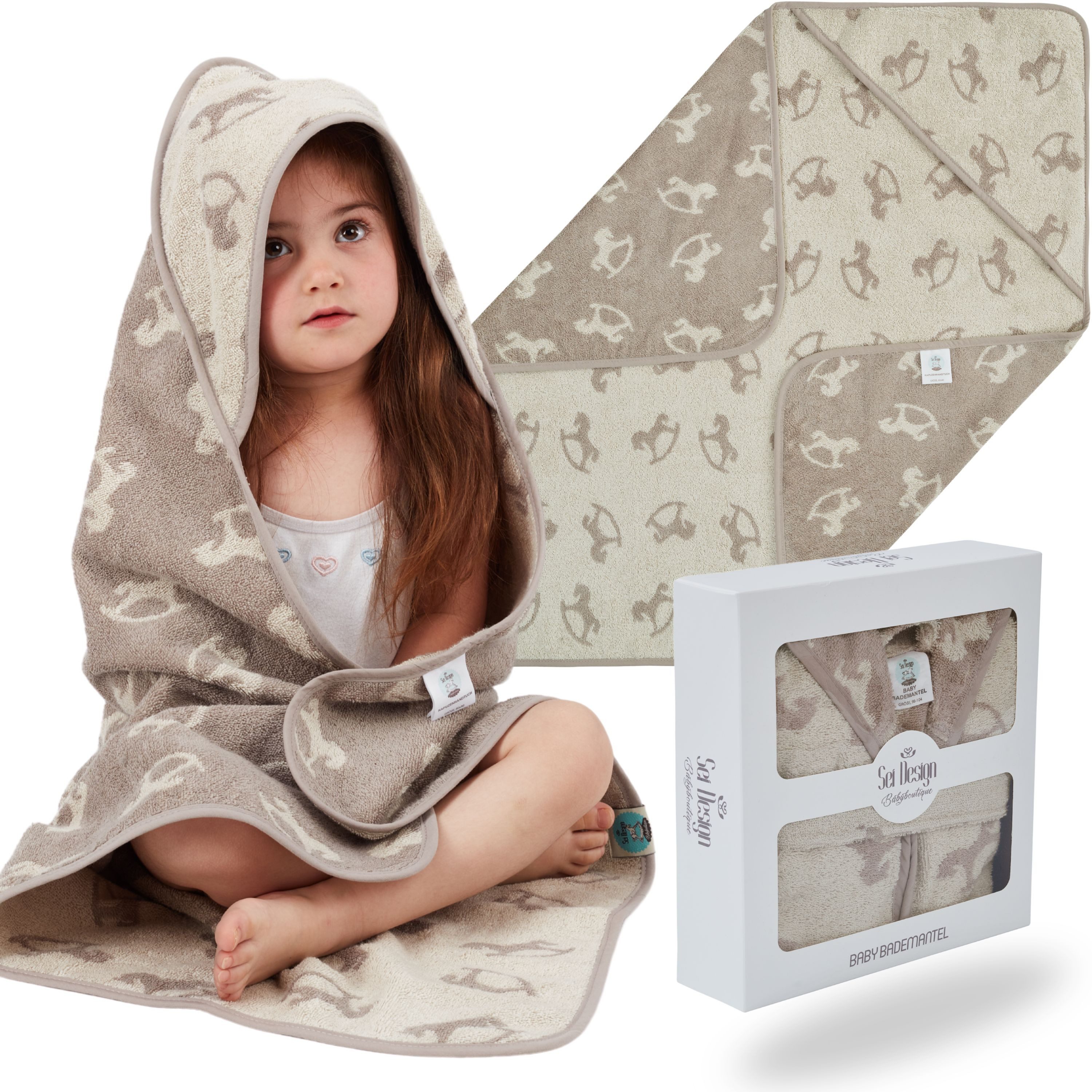 SEI Design Kapuzenhandtuch Kapuzentuch 80x80 Babyhandtuch mit Kapuze, Frott günstig online kaufen