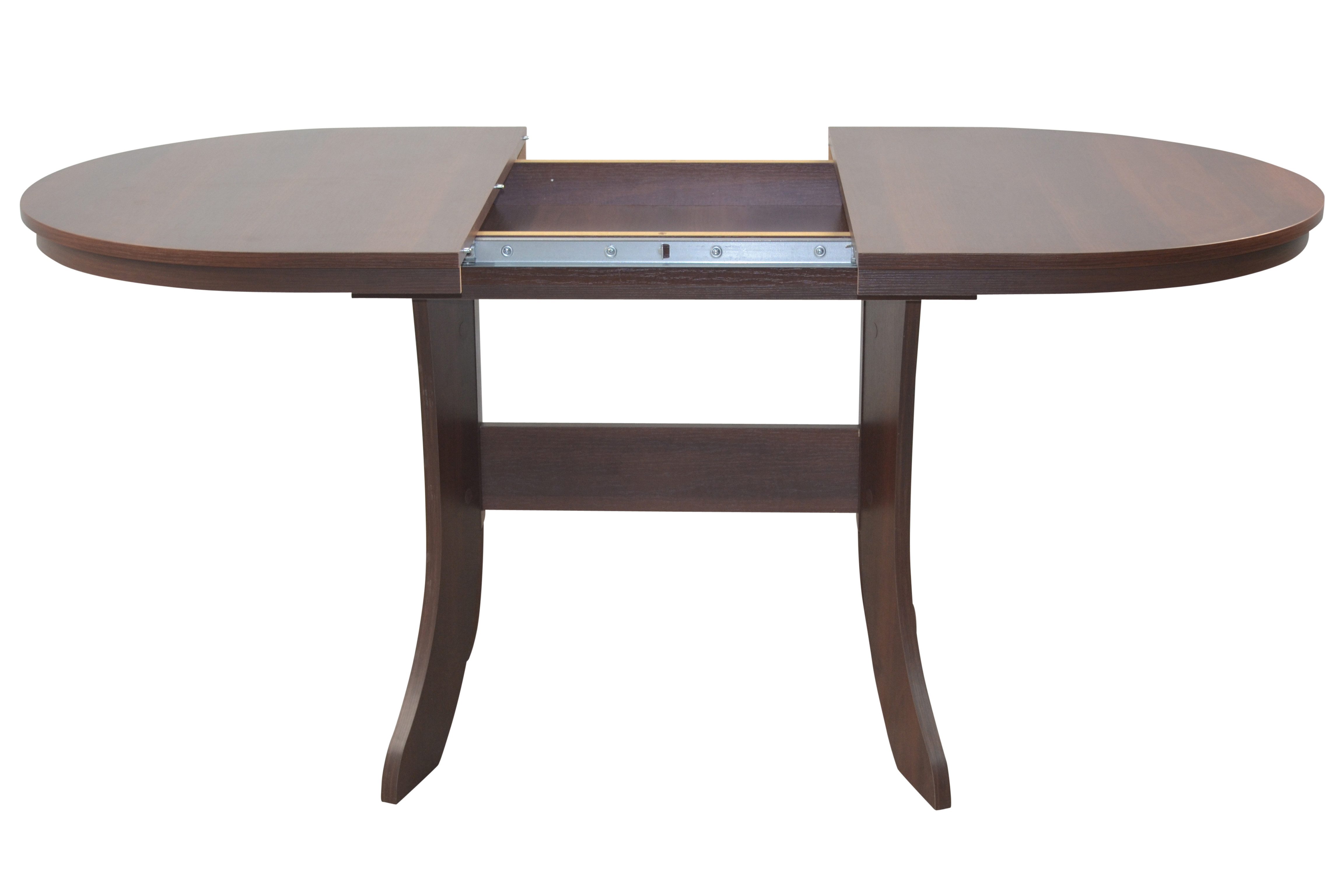 moebel-direkt-online Esstisch Auszugs-Esstisch oval, von 120 cm bis auf 160 cm ausziehbar, Tischplatte ausziehbar. Einlegeplatte unter der Tischplatte