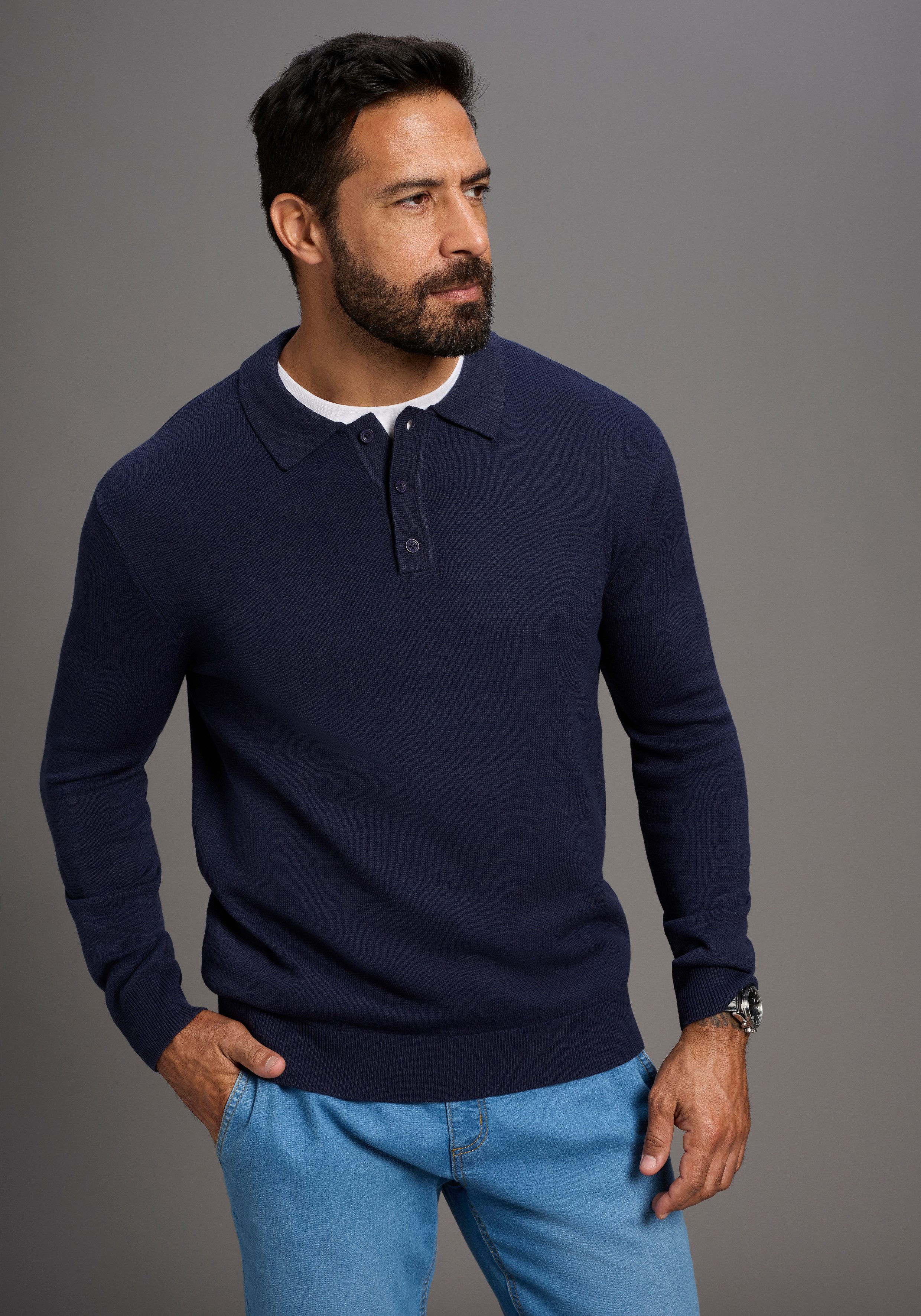 Man's World Polokragenpullover Neue Kollektion ! günstig online kaufen