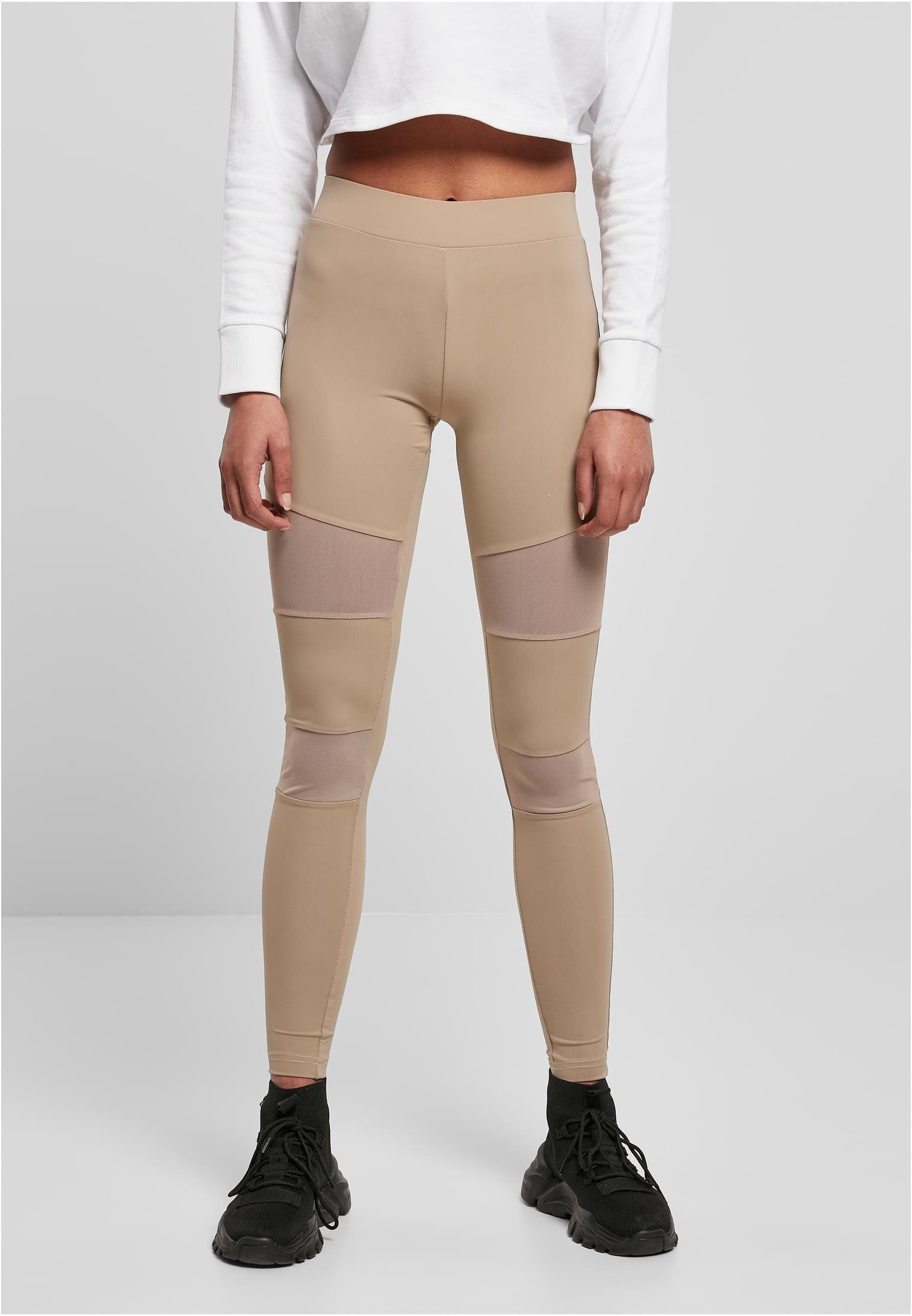Leggings Damen Tech Mesh Leggings transparente Mesheinsätze