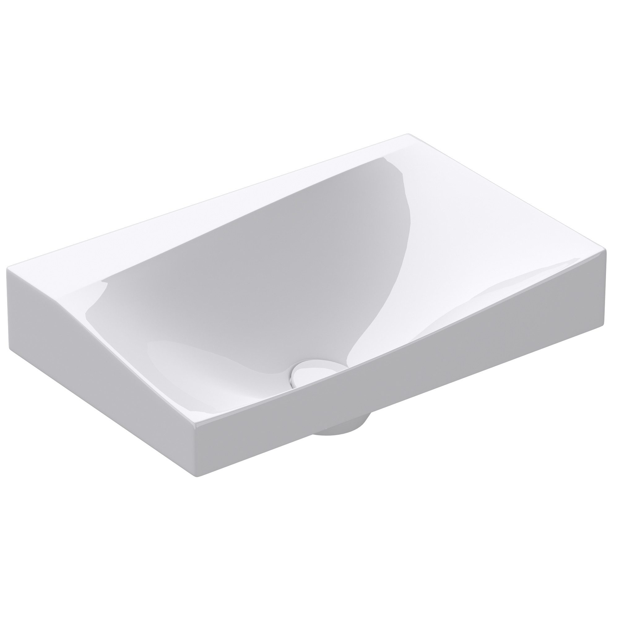 Mai & Mai Aufsatzwaschbecken Hänge-Waschbecken Weiß aus Mineralguss mit Abl günstig online kaufen