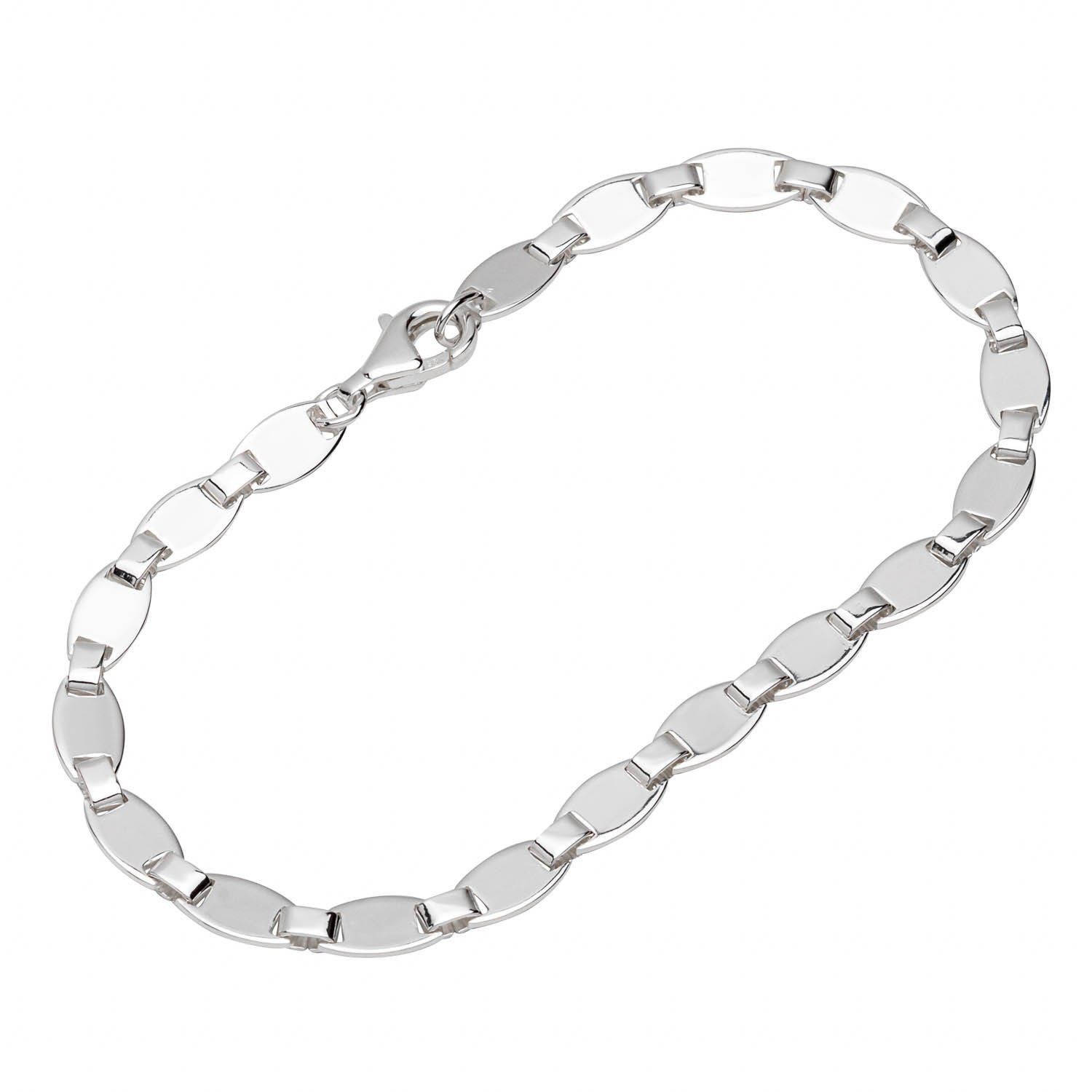 NKlaus Silberarmband Armband 925 Sterling Silber 21cm Calla Kette Unise (1 Stück), Made in Germany