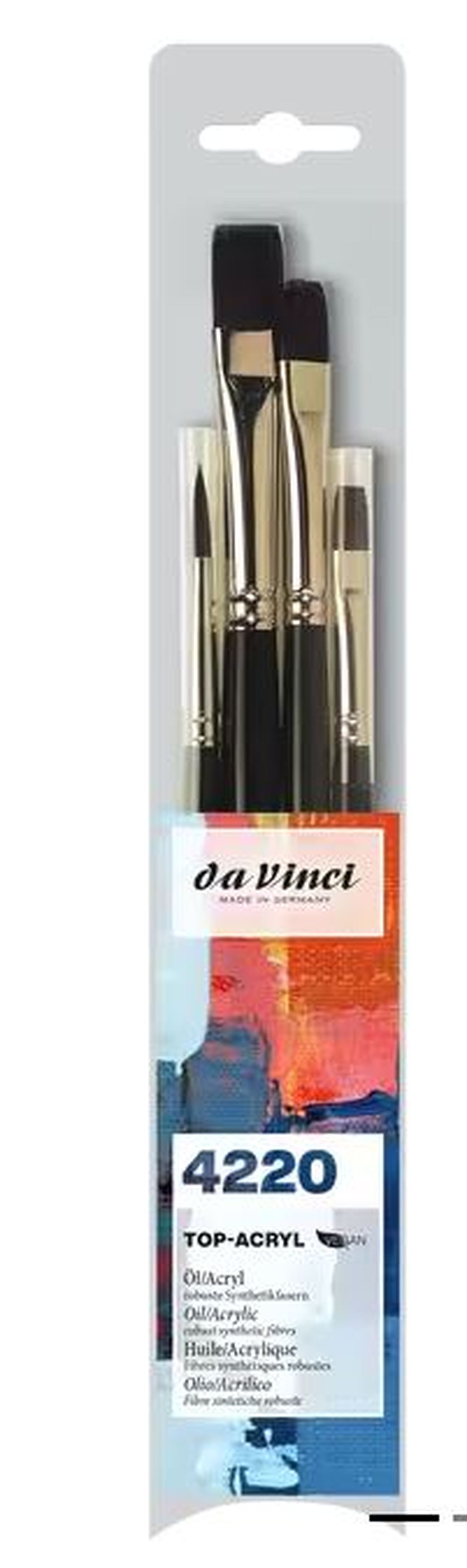 Da Vinci Malpinsel TOP-Acryl, (4 St)