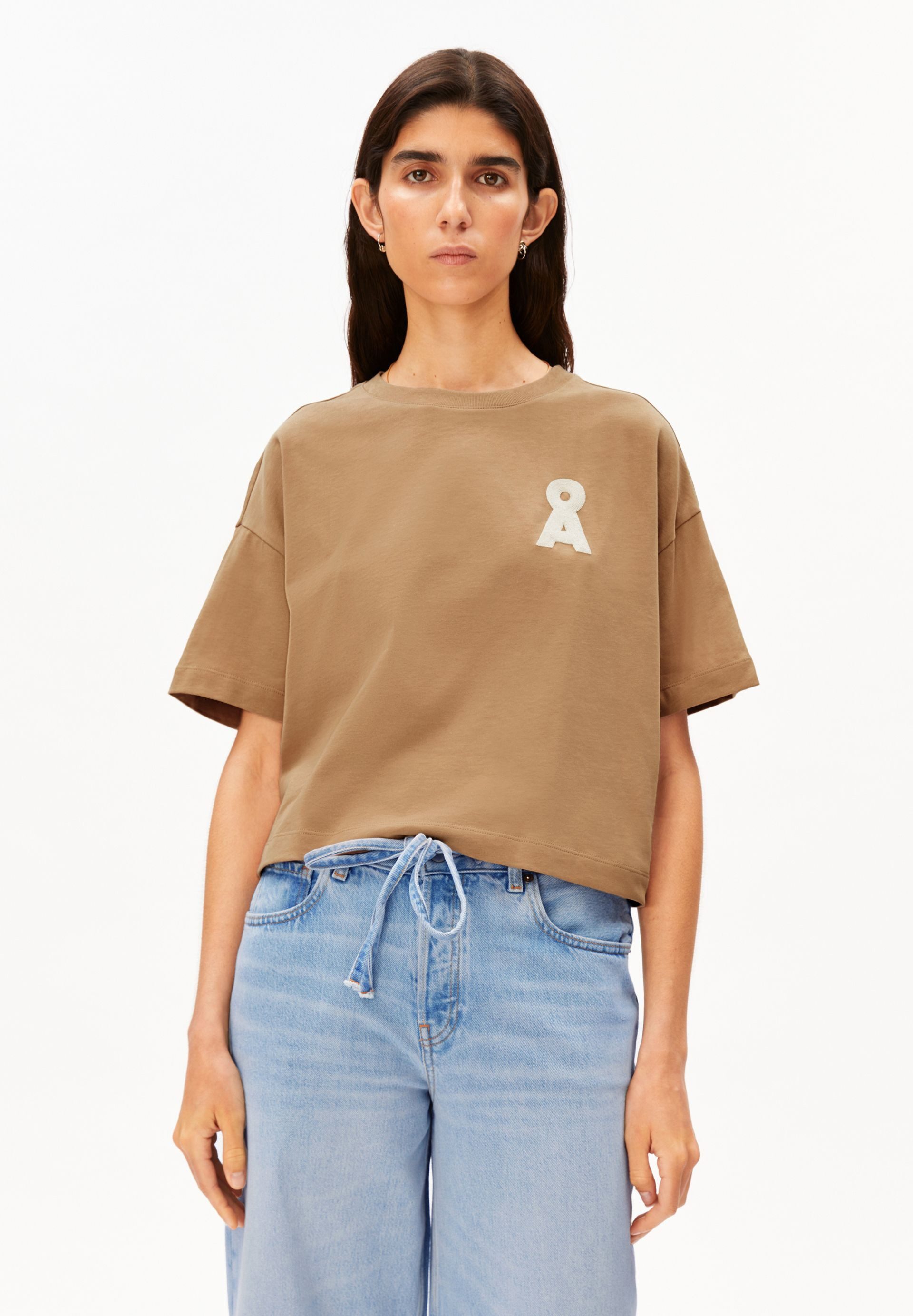 Armedangels T-Shirt ALBERTARAA T-Shirt aus recyceltem Baumwoll Mix Loose Fit