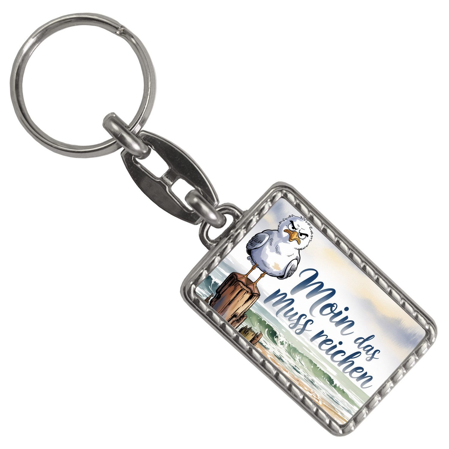 speecheese Schlüsselanhänger Möwe Aquarell Moin Spruch Schlüsselanhänger mi günstig online kaufen
