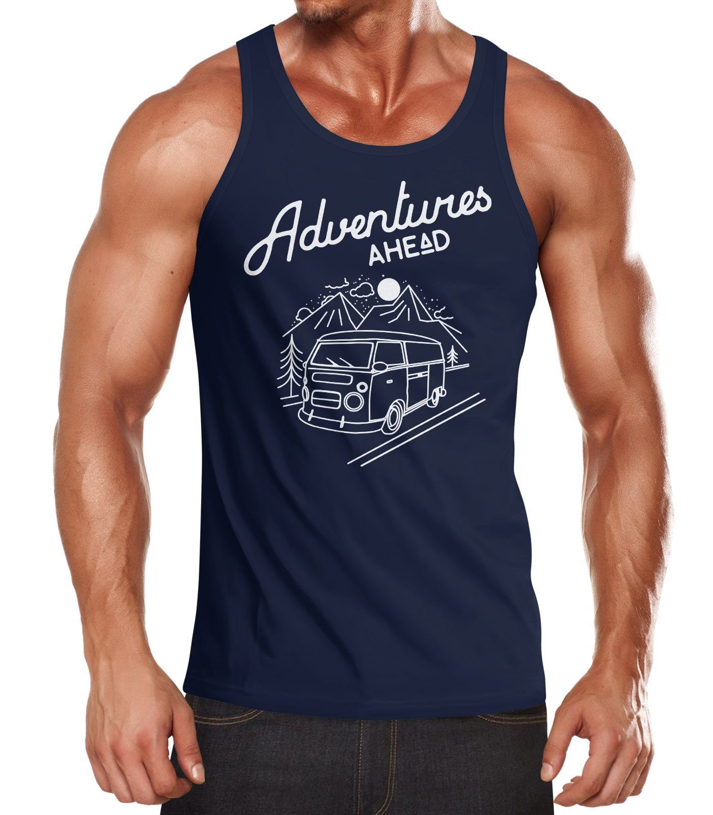 MoonWorks Tanktop Herren Tanktop Bus Retro günstig online kaufen