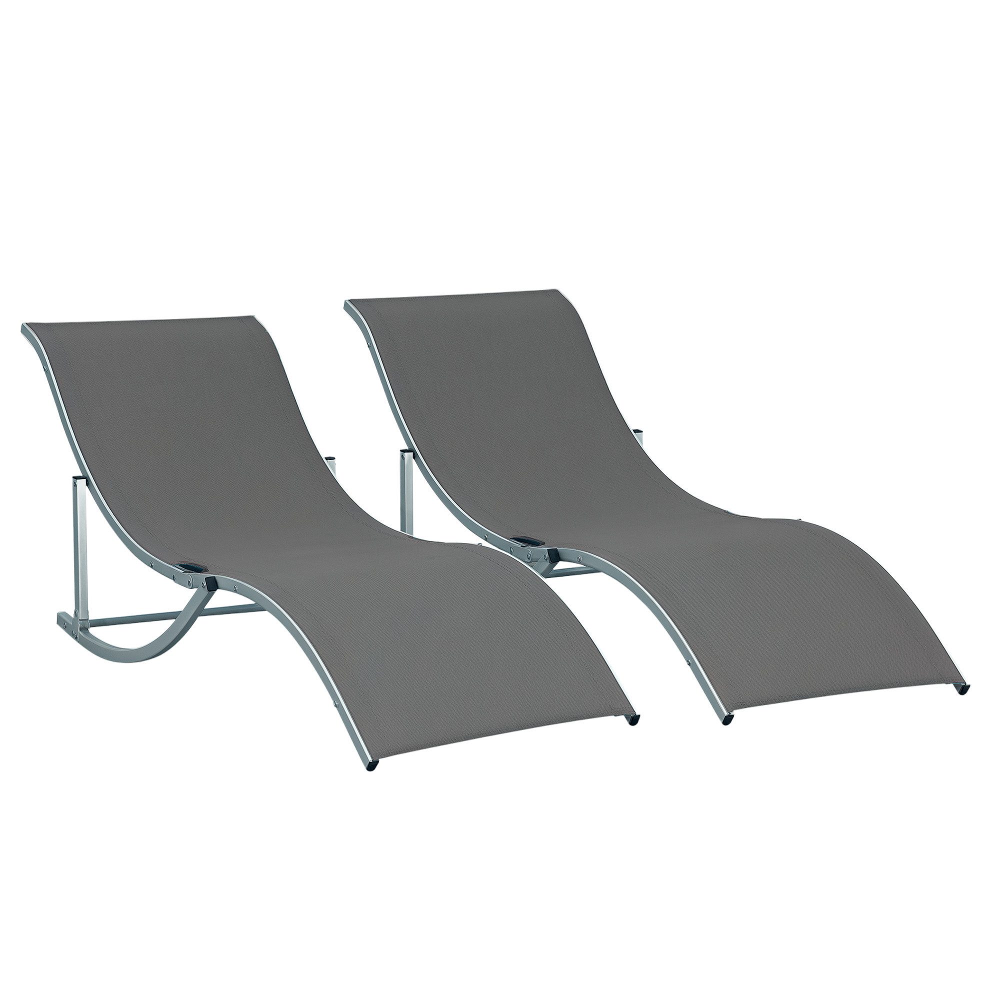 Gartenliege 2er Set Sonnenliege Gartenliegen Stoffliege Relaxliege