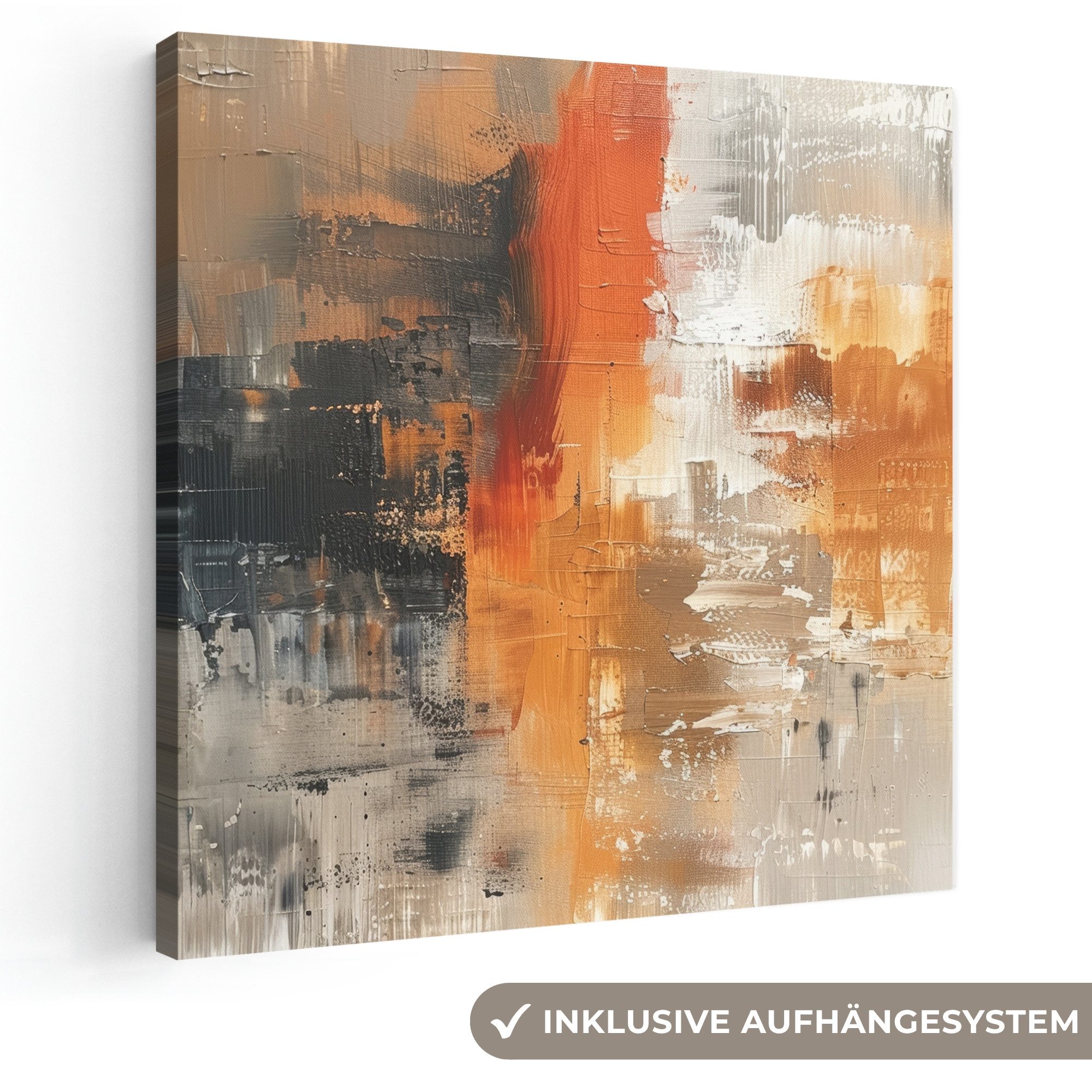 OneMillionCanvasses® Leinwandbild Farbe - Muster - Modern - Kunst, Fotodruck (1 St), Wandbild, Deko Schlafzimmer Wohnzimmer Flur 20x20 cm