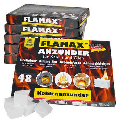 FLAMAX Grillanzünder 288 x Anzündwürfel Kaminanzünder Kohleanzünder Grillanzünder Ofen