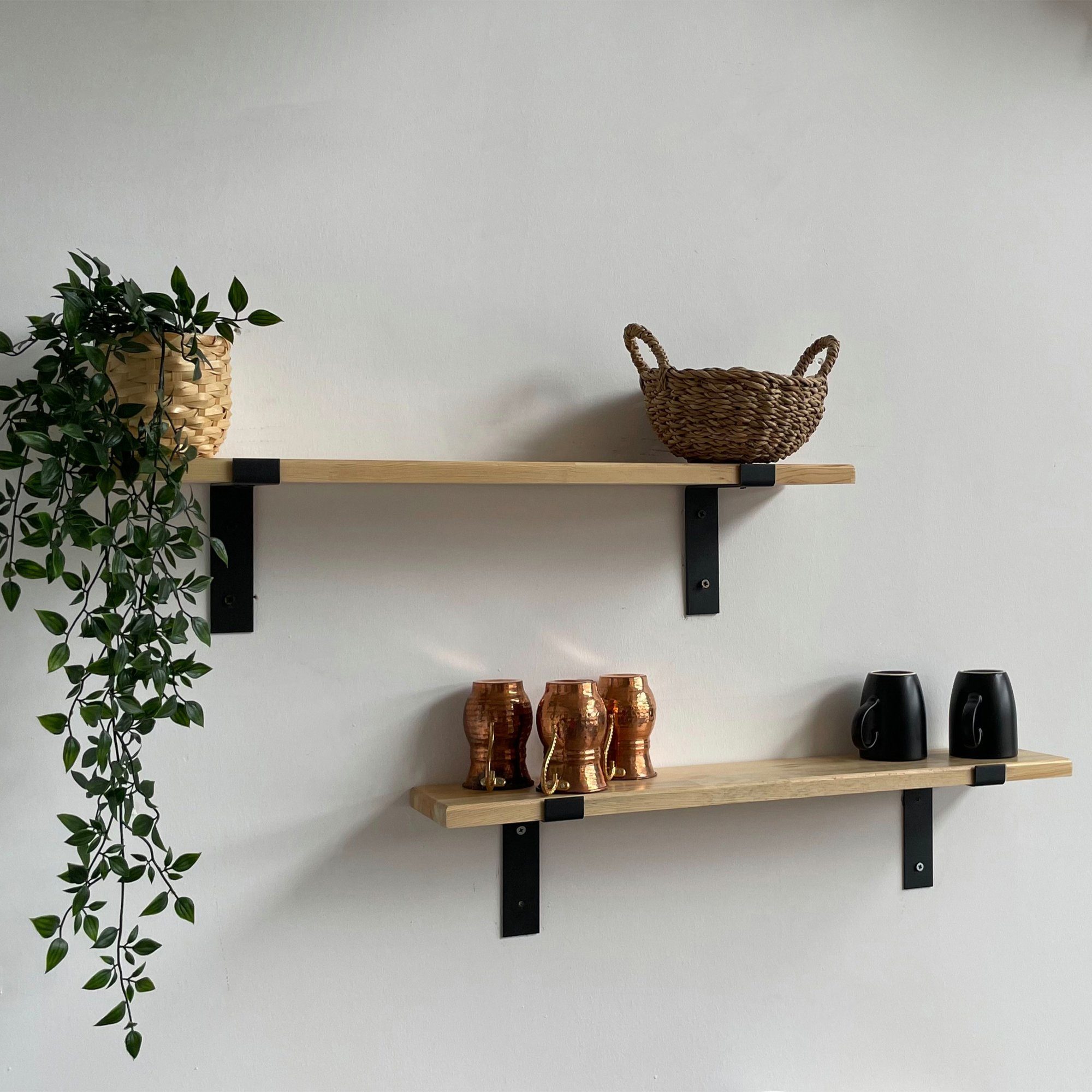 en.casa Wandregal, »Løgstør« 2er Set Wandboard günstig online kaufen