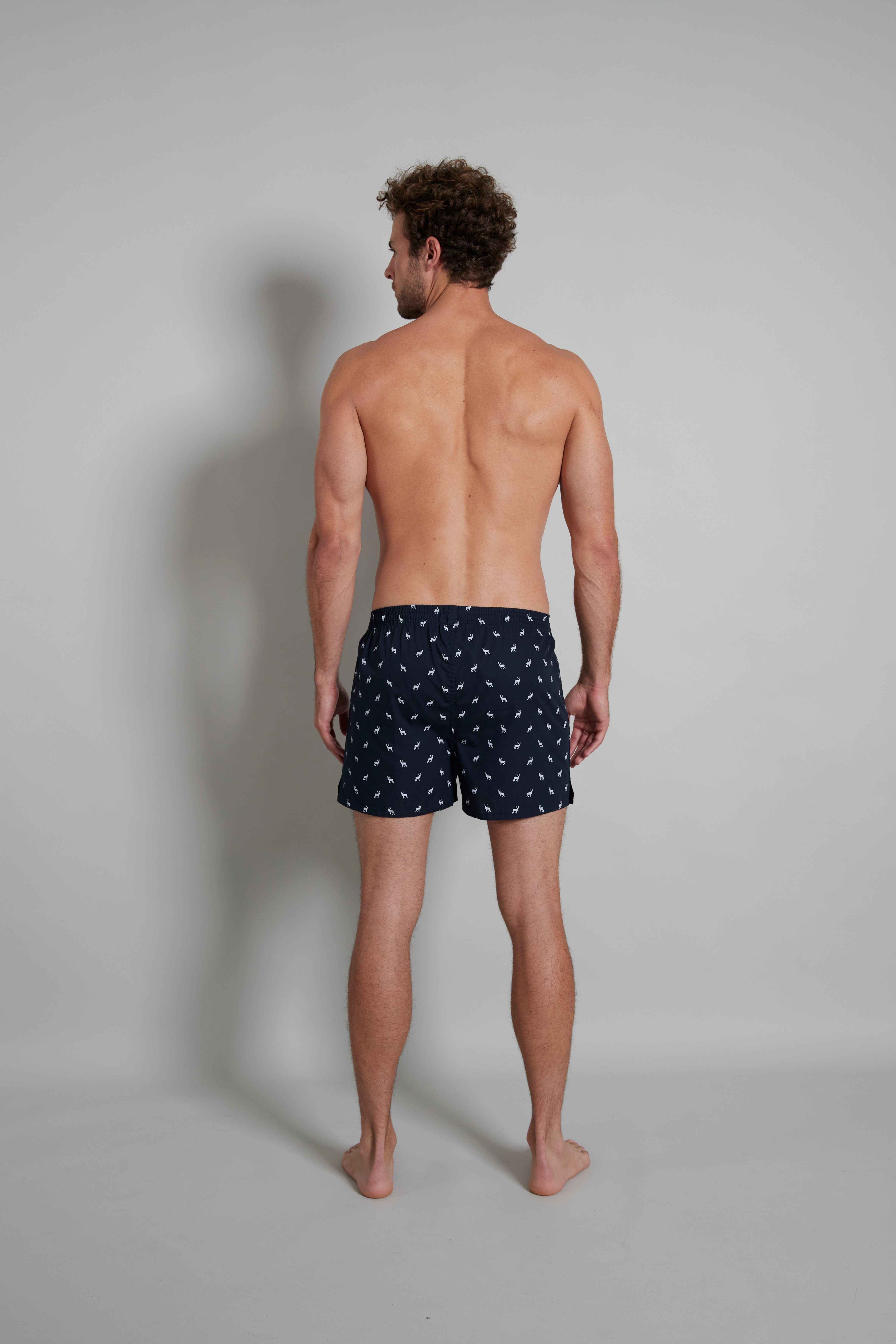 TOM TAILOR Boxershorts TOM TAILOR Herren Boxershort blau bedruckt 3er Pac (3-St)