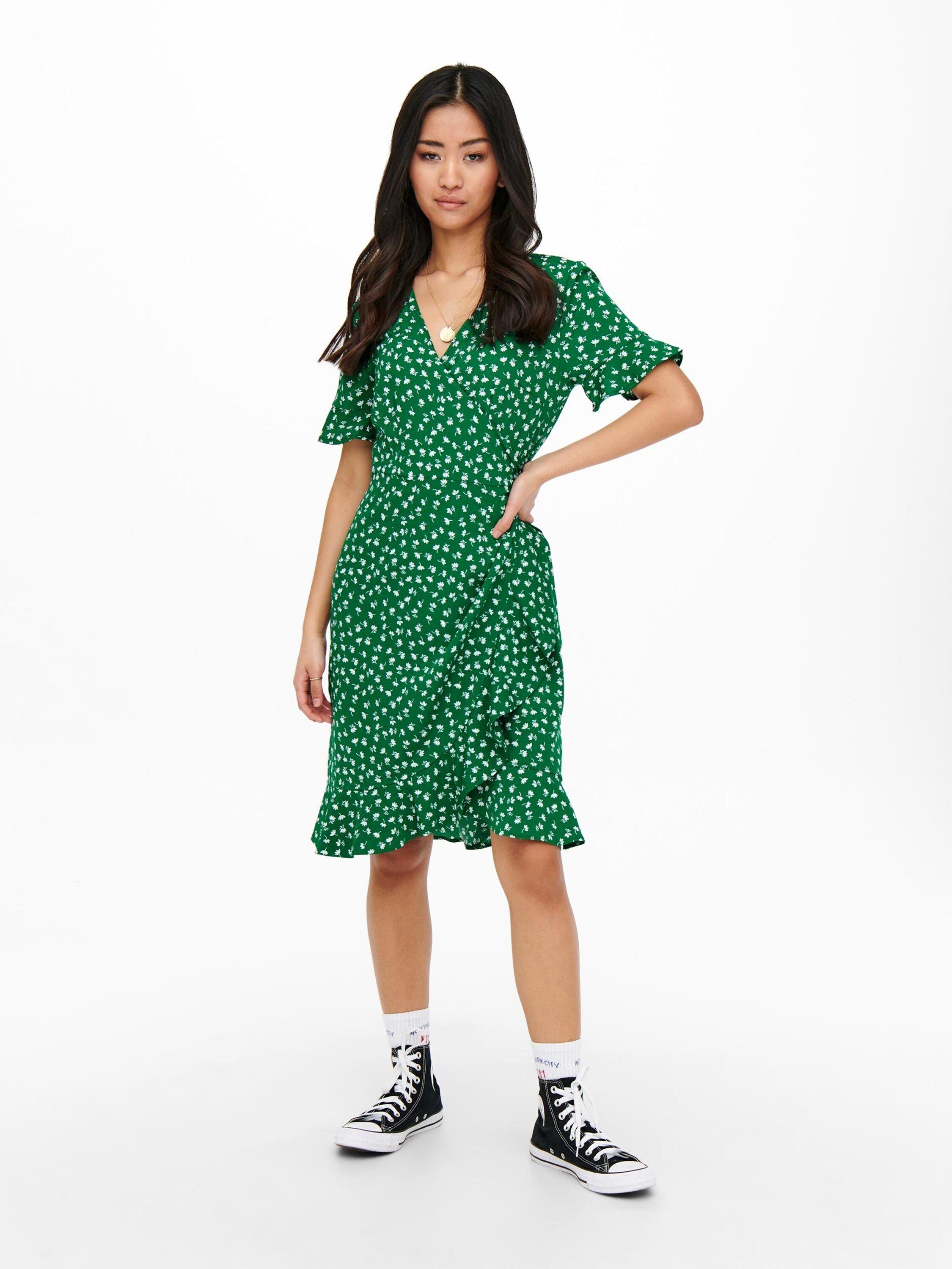 ONLY Sommerkleid Olivia (1-tlg) Wickel-Design