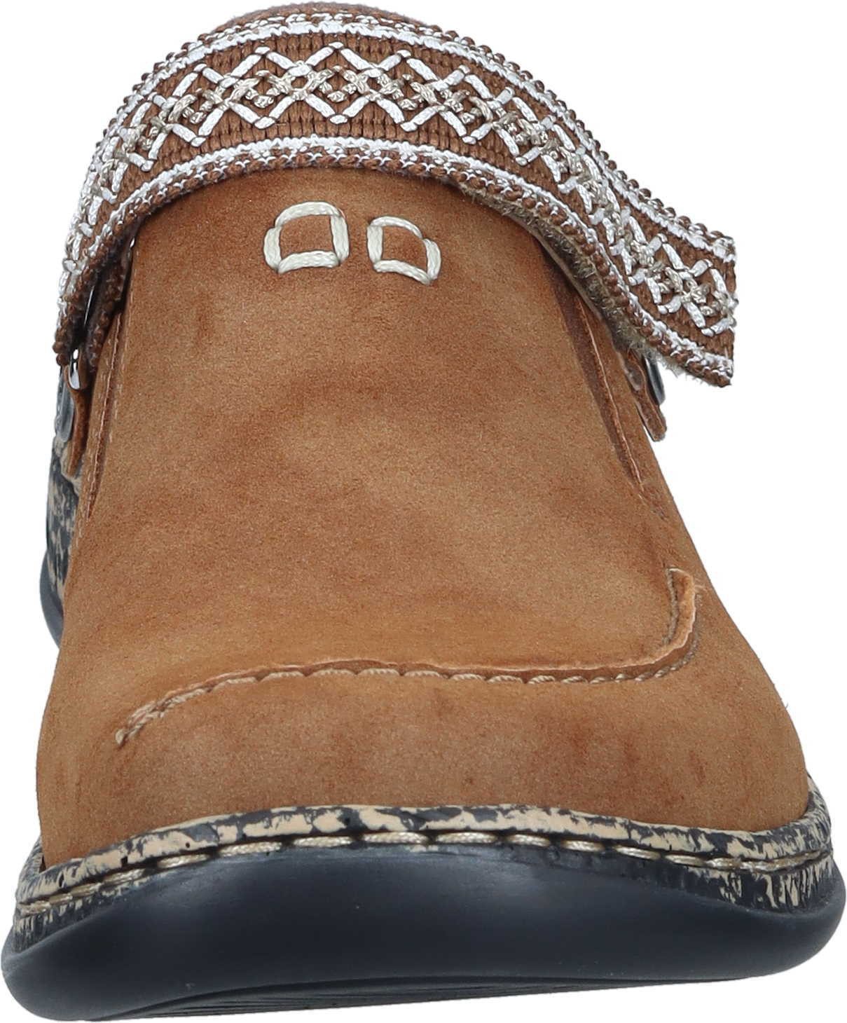 Rieker Pantoletten Pantolette aus strapazierfähigem Synthetik