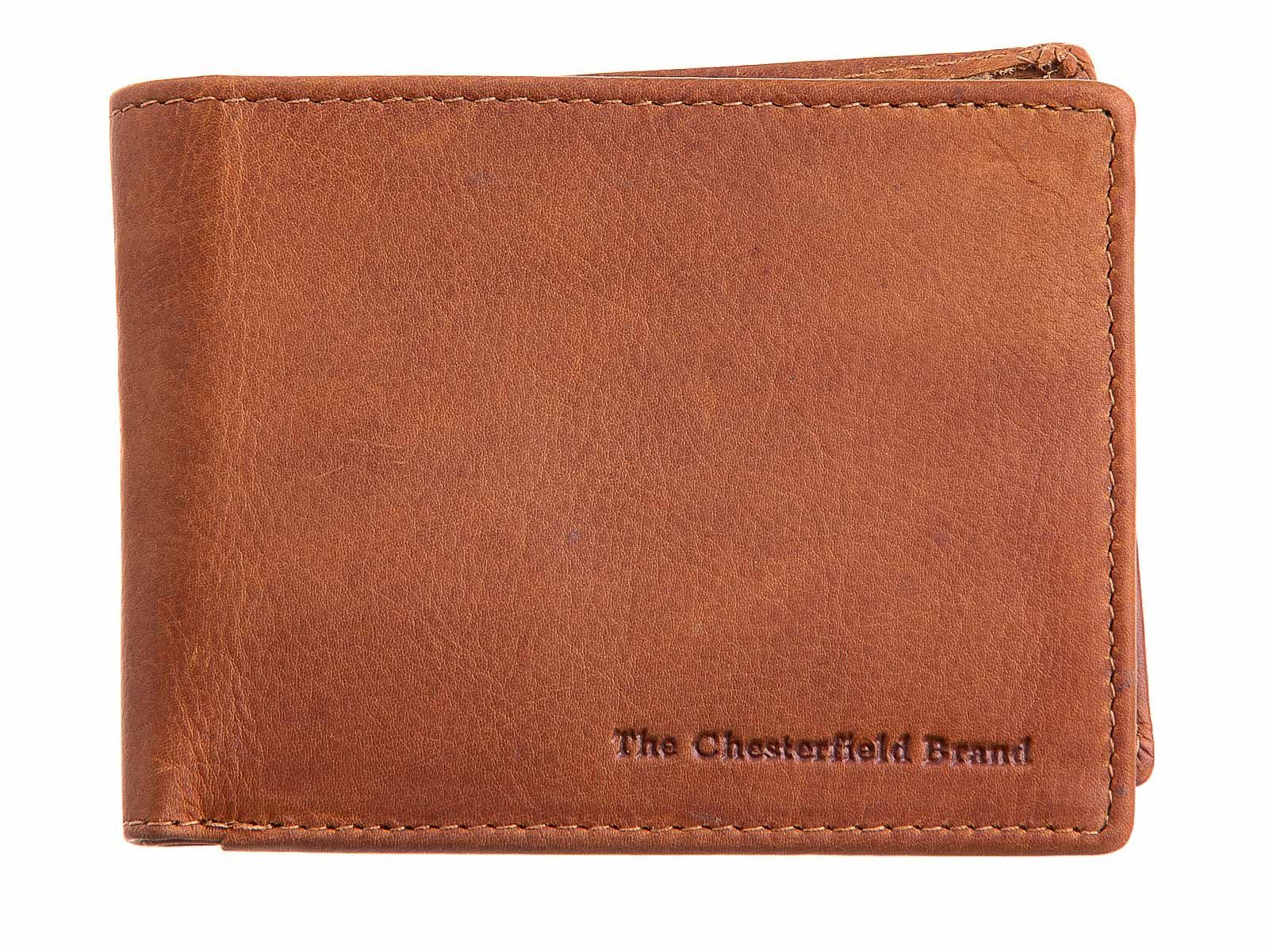 Geldbörse braun Chesterfield (1-tlg), C080358 Brand The Querformat RFID Geldbörse Leder mit Brand The Echtleder Chesterfield