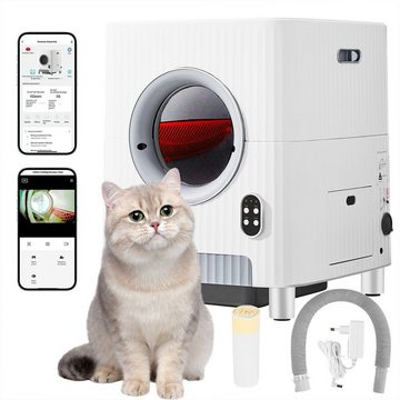 autolock Katzenecktoilette 68L Kapazität Intelligente Katzentoilette Doppelte, Desodorierung Echtzeit-Überwachung Geeignet Für 1-8 Kg