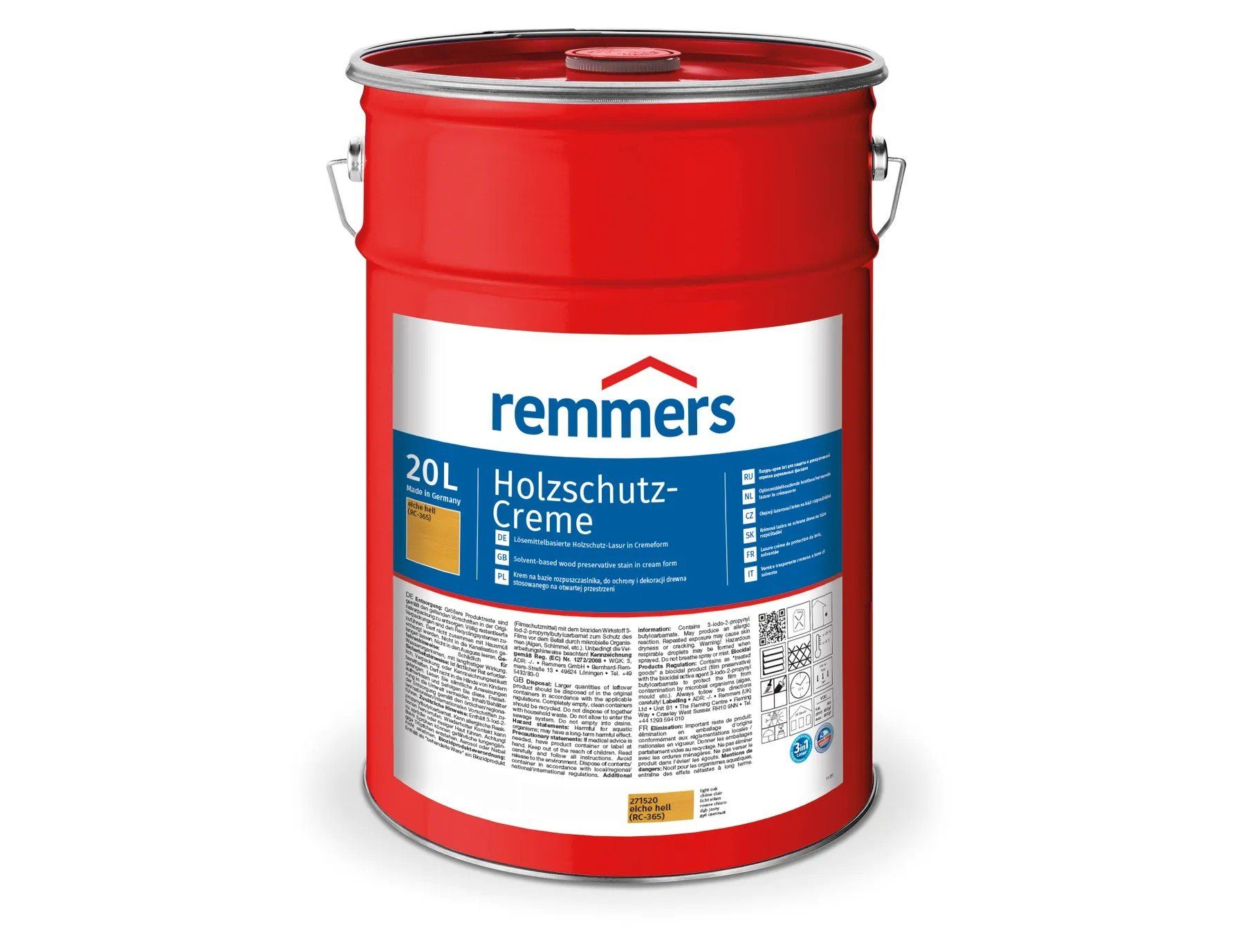 Remmers Holzschutzlasur Holzschutz-Creme 3in1 eiche hell (RC-365)