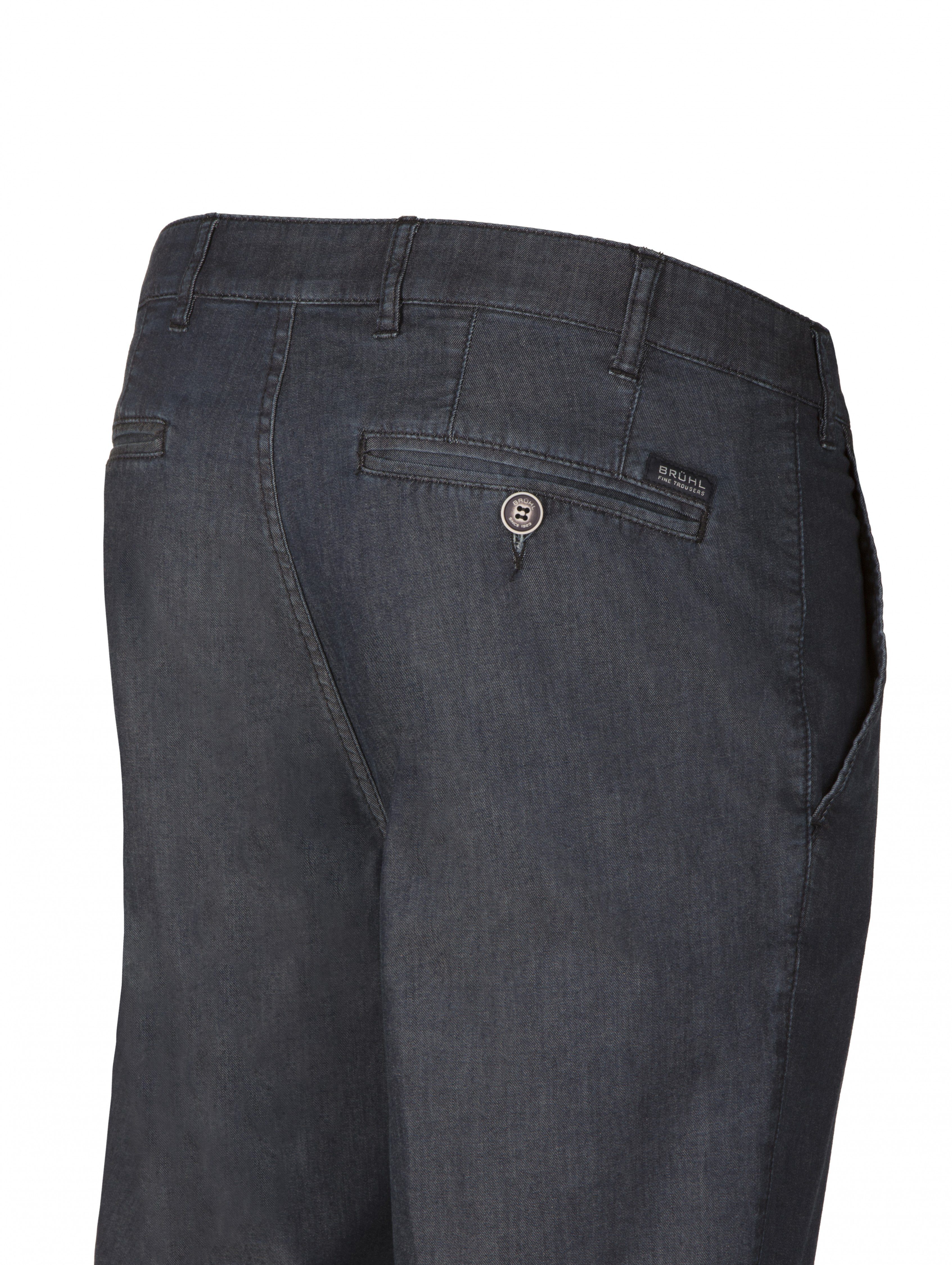 Brühl Bequeme High-Stretch Jeans Denim ultraleichtem in Parma blau-schwarz