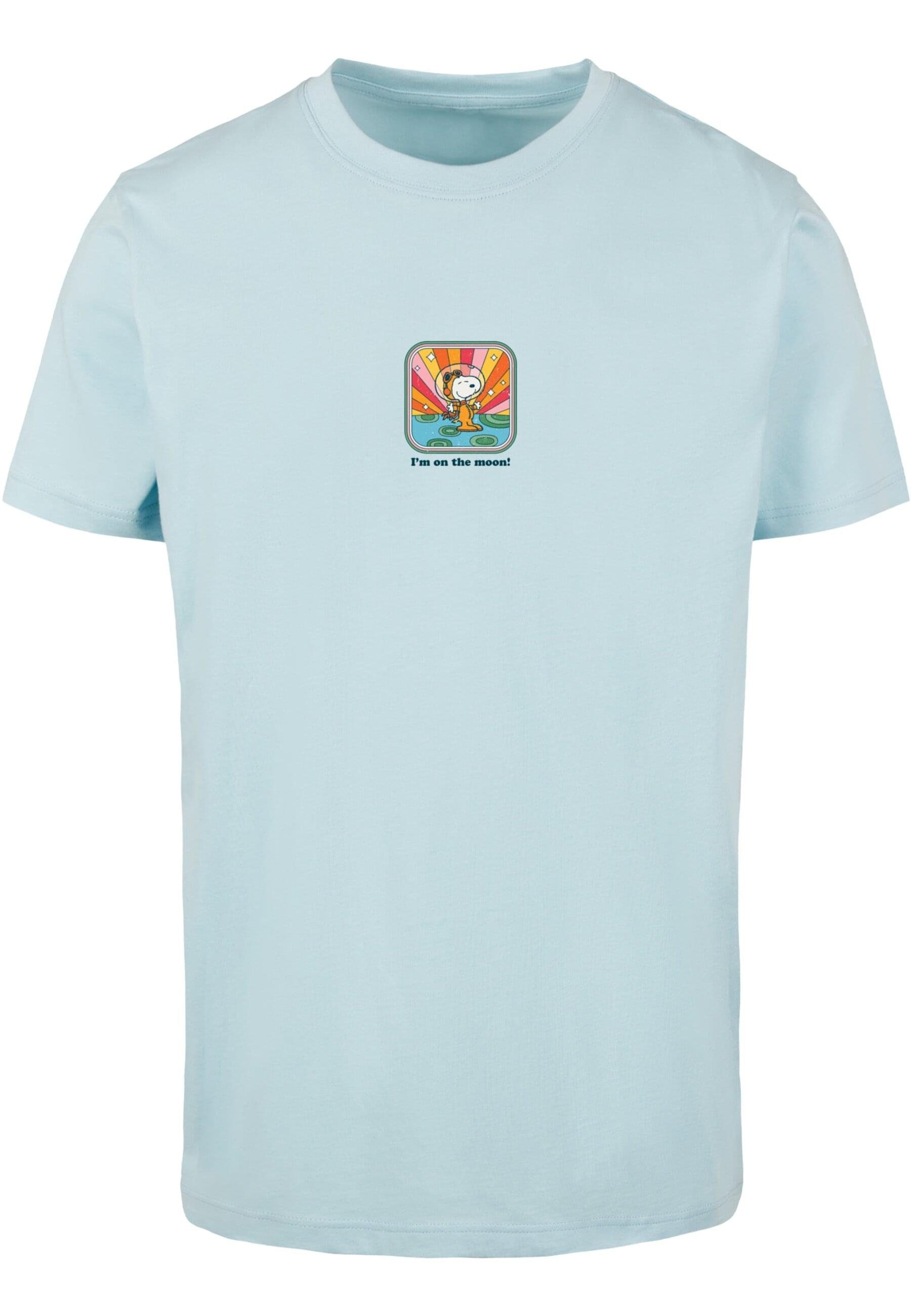 Merchcode T-Shirt Herren Peanuts - I'm on the moon T-Shirt Round Neck (1-tlg) oceanblue