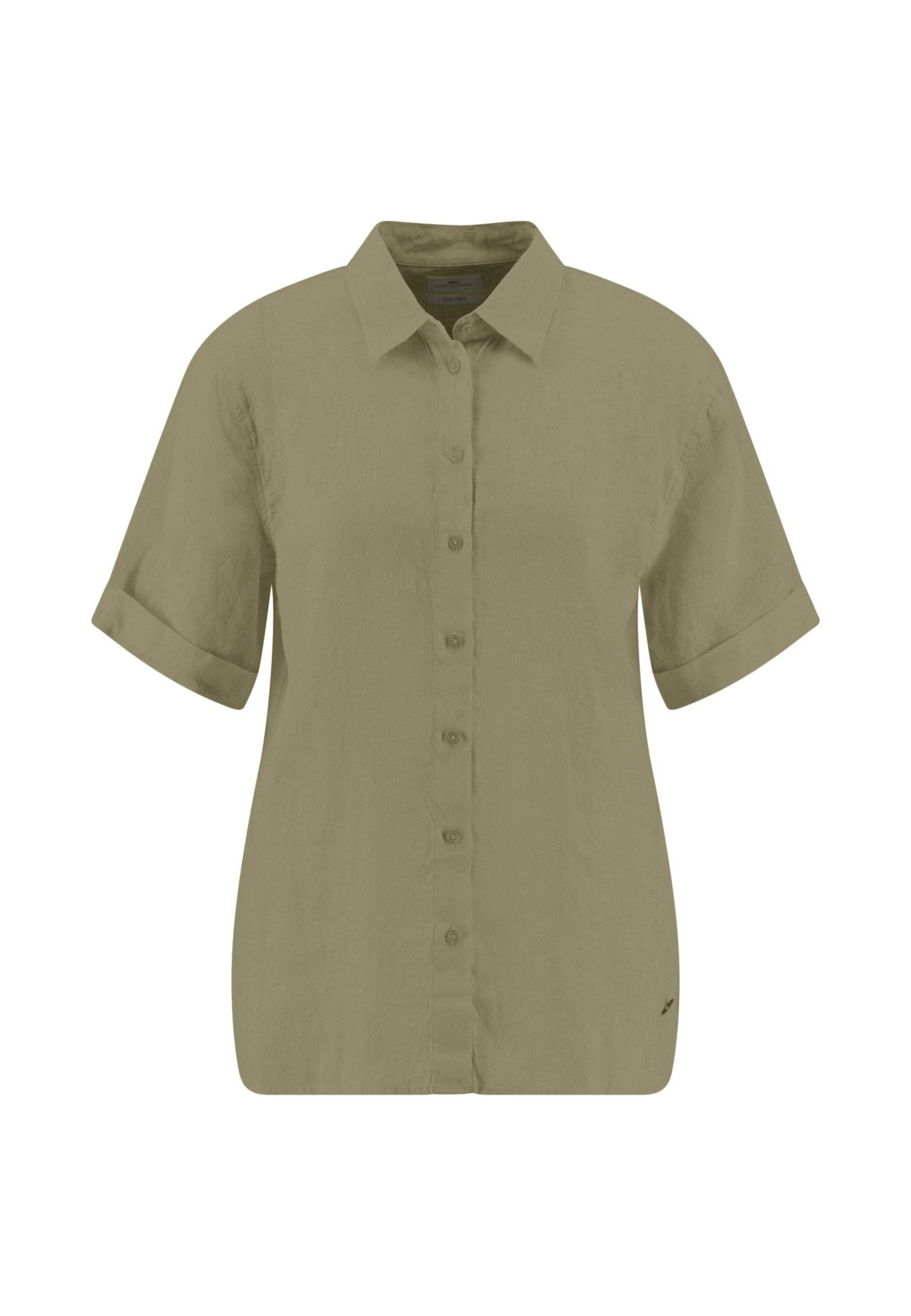 FYNCH-HATTON Langarmbluse BLOUSE 1/2 SLEEVE LINEN MIX CHAM