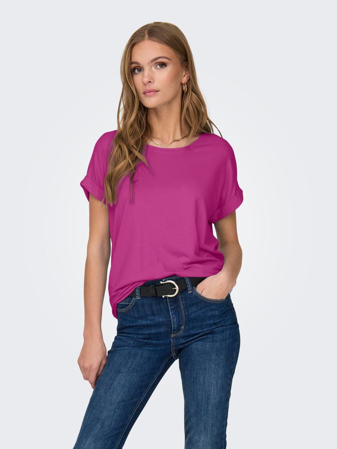 ONLY T-Shirt ONLMOSTER – Kurzarmshirt mit Aufschlag und klassischem Look un günstig online kaufen