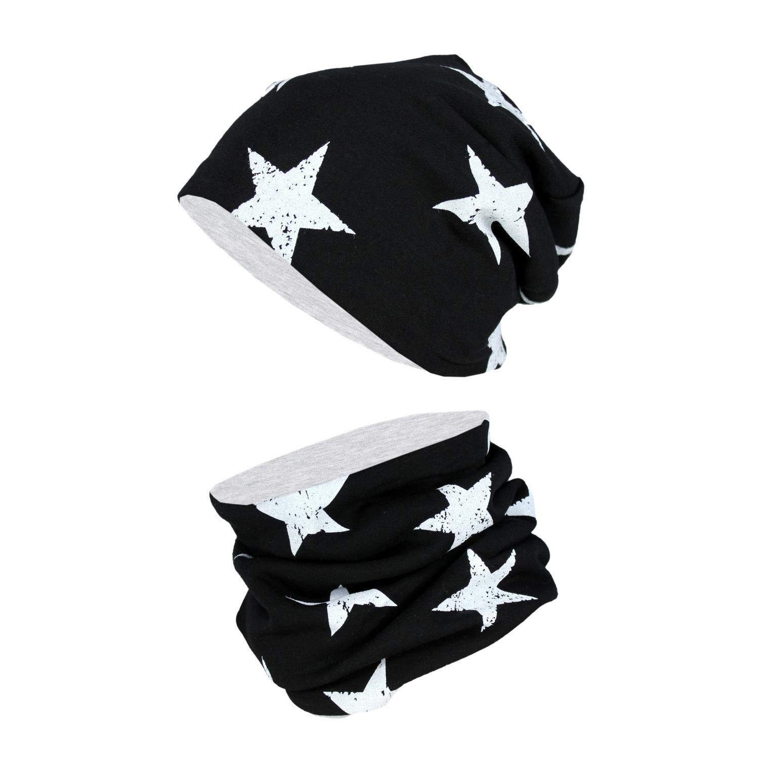 TupTam Beanie TupTam Unisex Kinder Beanie Mütze Schlauchschal Set