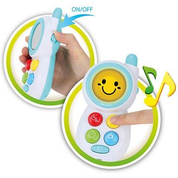 Toi-Toys Lernspielzeug Baby Telefon mit Spiegel, Licht und Sound
