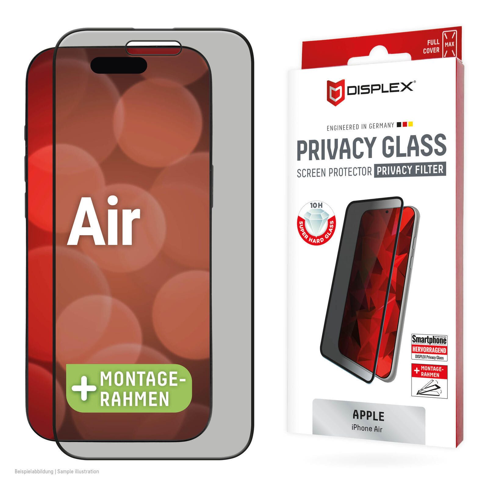 Displex Schutzfolie DISPLEX Privacy Glas für Apple iPhone Air