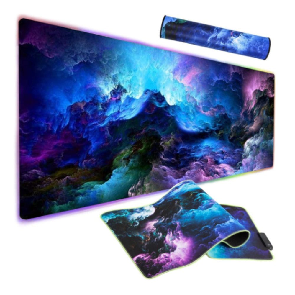 Da Meso Mauspad RGB Gaming Mauspad XXL – LED Mouse Pad mit Beleuchtung für PC & Laptop