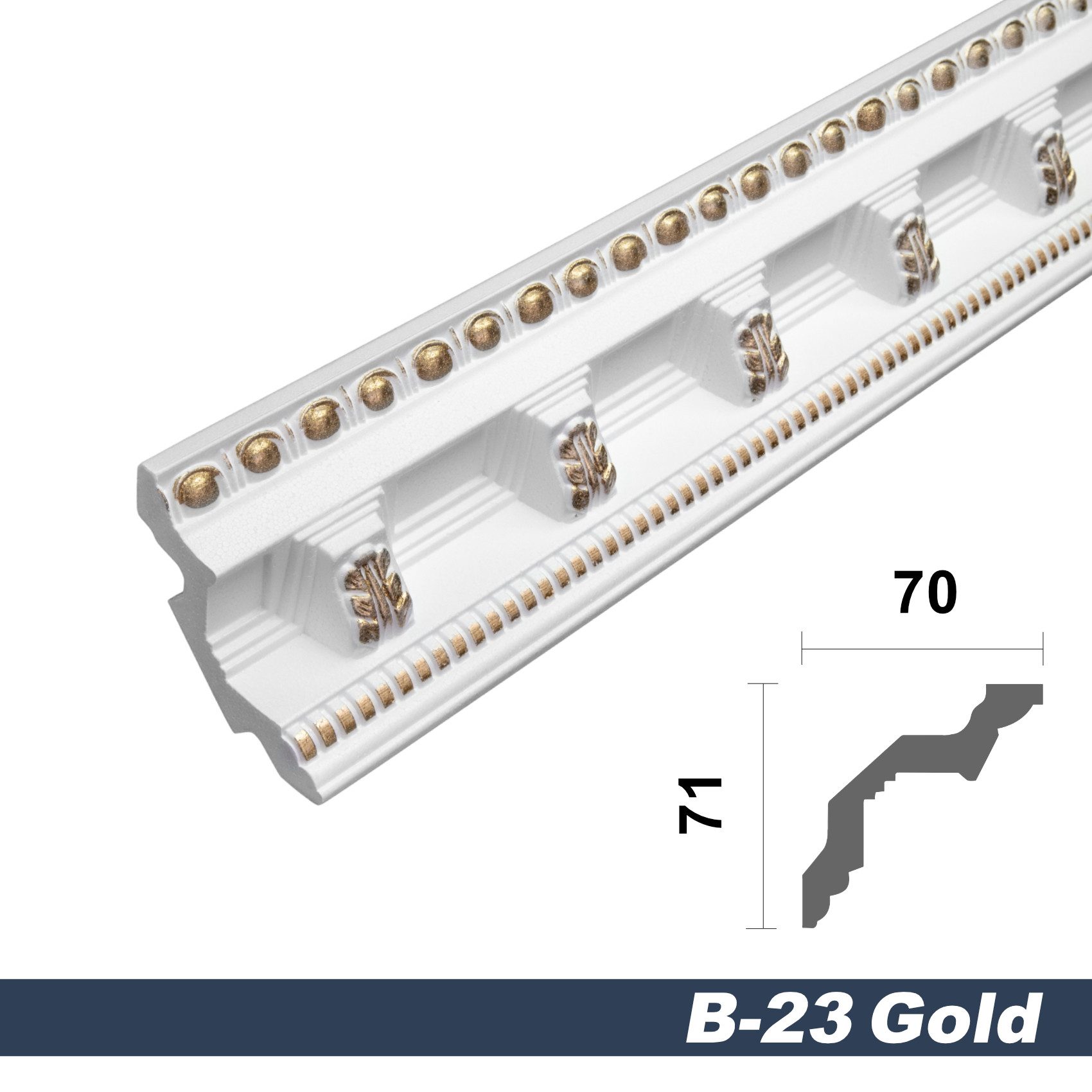 marbet design Stuckleiste B-23 gold, 2 günstig online kaufen