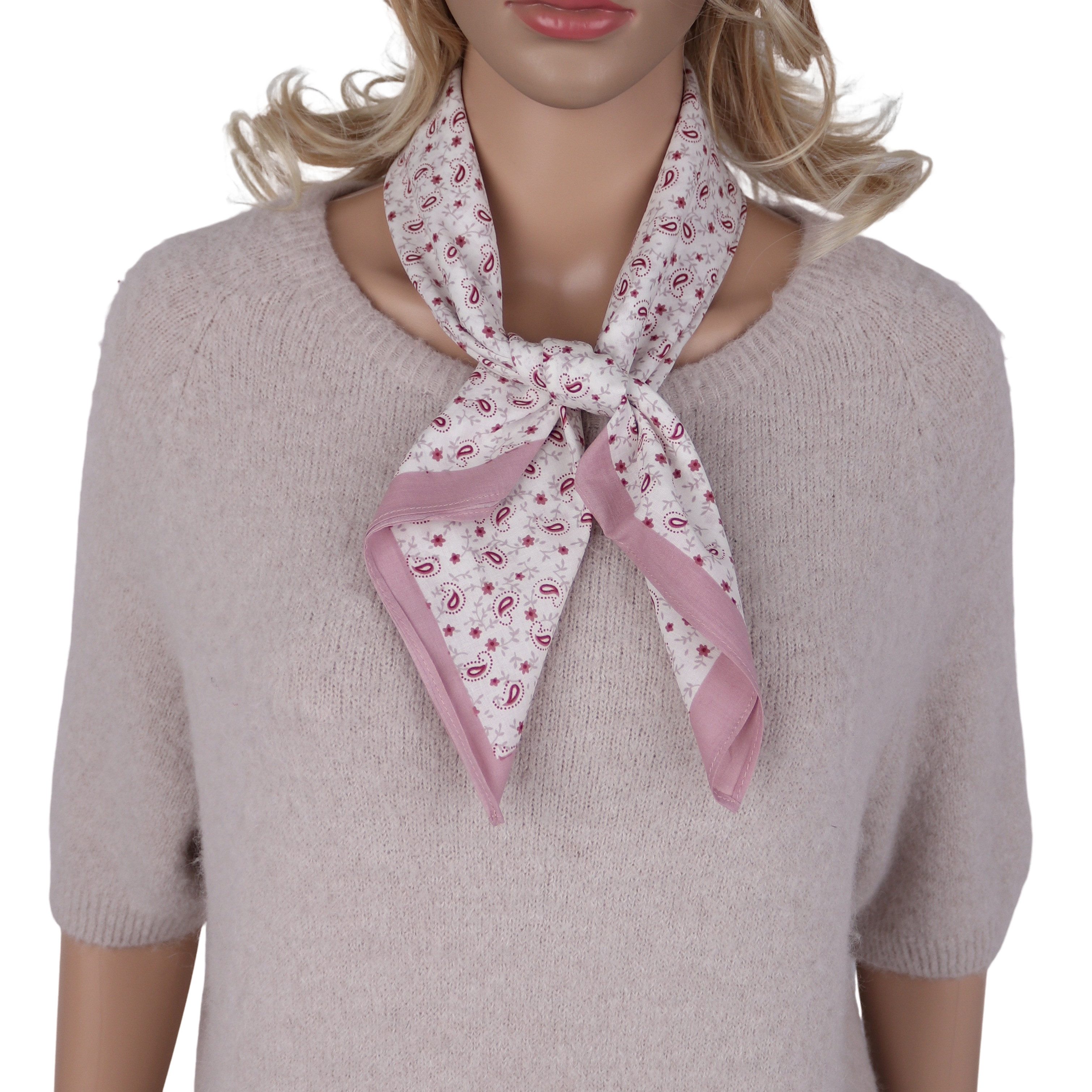 MIRROSI Nickituch Dreicktuch ca. 65 × 65 cm, feine Gewebe aus 100% Baumwolle, Damen Halstuch ideal für Frühling, Sommer oder Herbst