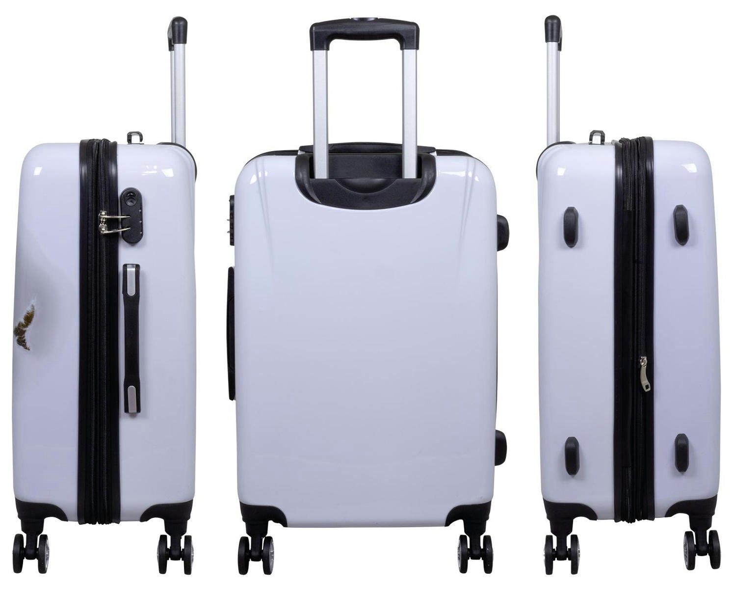 Warenhandel König Hartschalen-Trolley Baby Katze, 4 Rollen, mit Motiv, Dehnfalte (Gr. L und XL), aufrecht rollbar